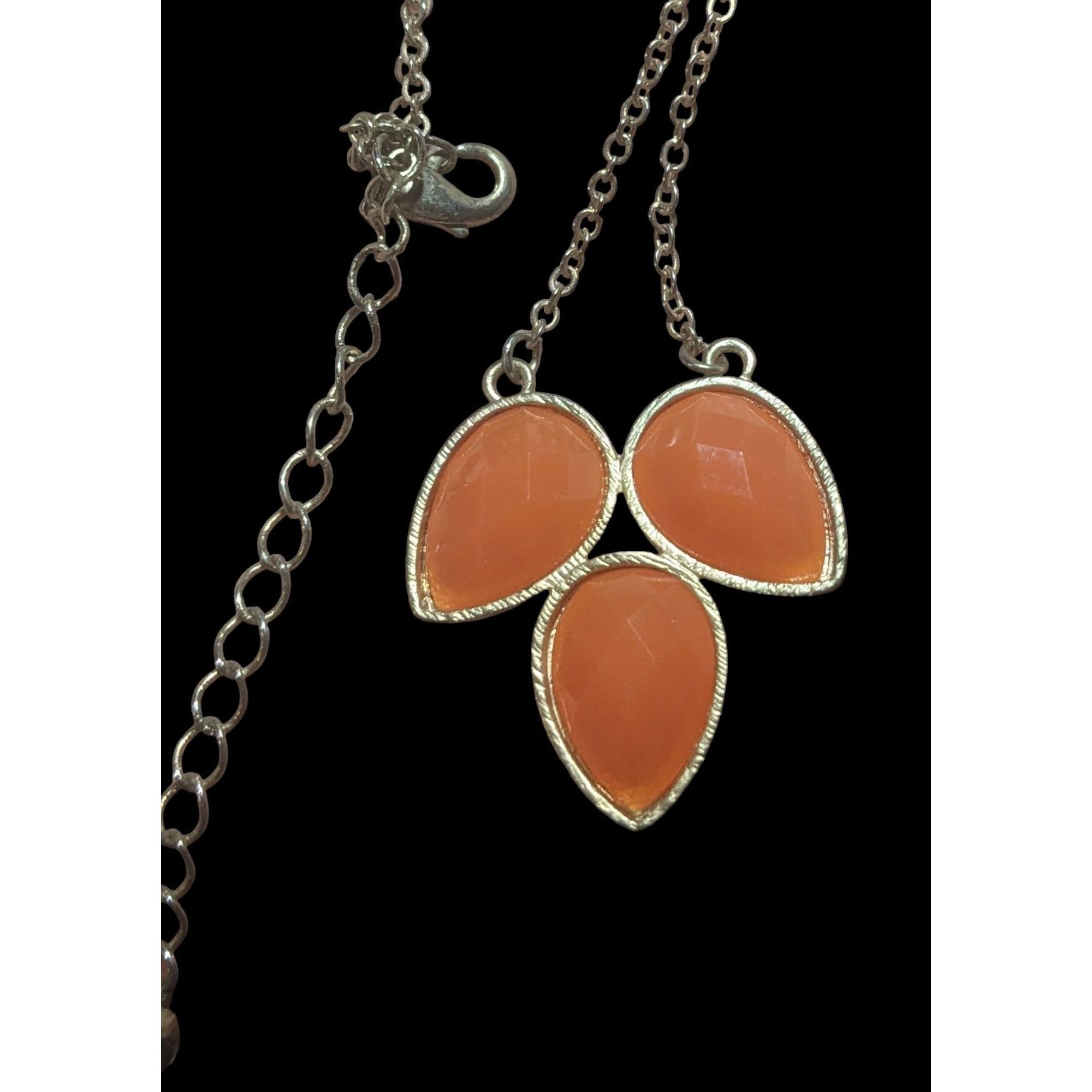 Other Orange And Gold Floral Necklace Size ONE SIZE - 2 Thumbnail