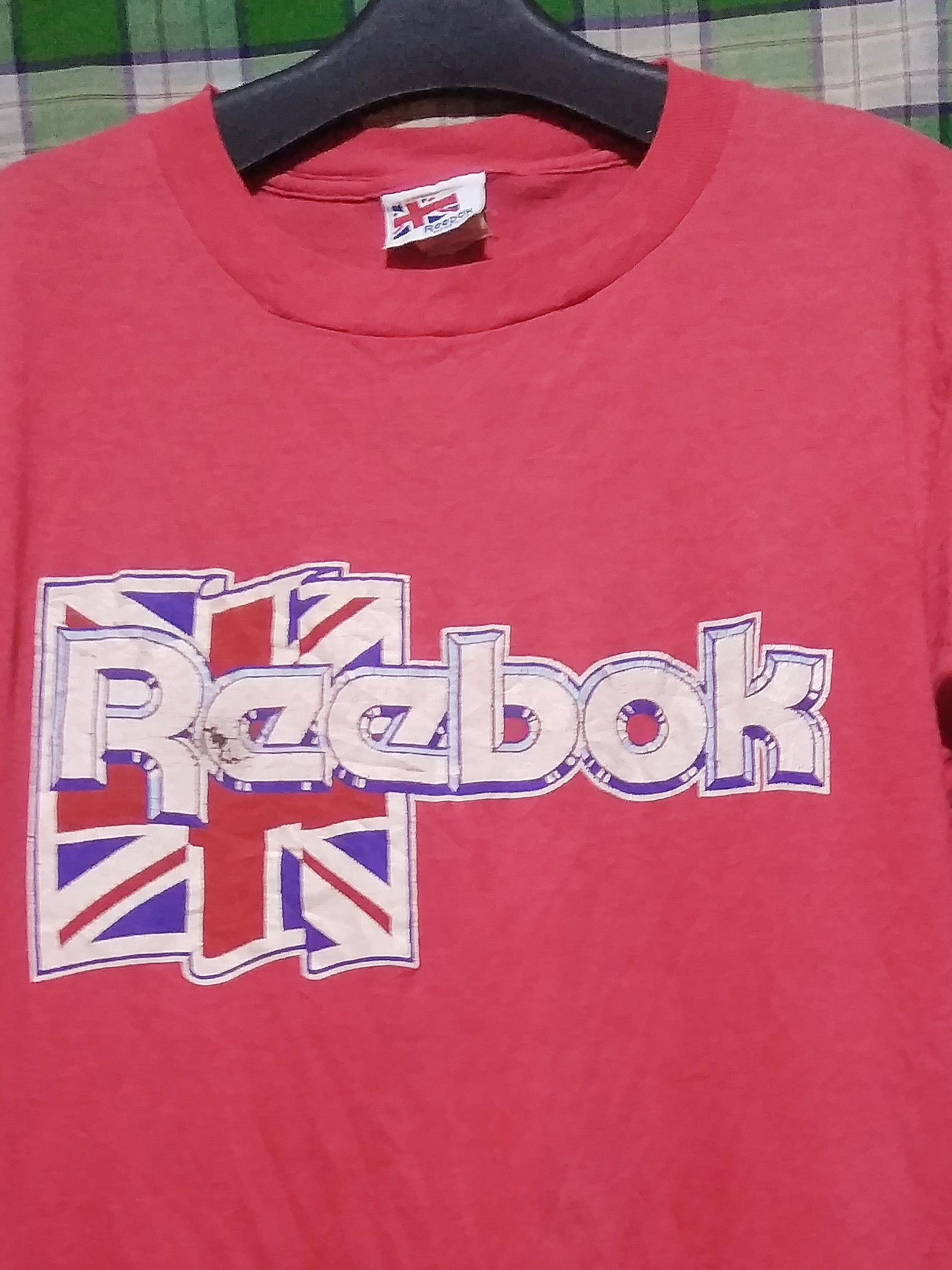 Unsound Rags Vintage 80s Reebok Union Jack flag logo archival clothing Size US L / EU 52-54 / 3 - 6 Thumbnail