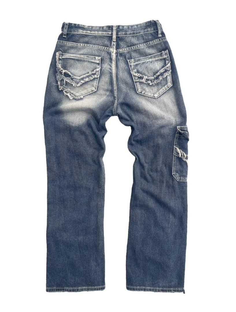 Japanese Brand Japanese Brand Denim Cargo Pant Style Size US 30 / EU 46 - 2 Thumbnail