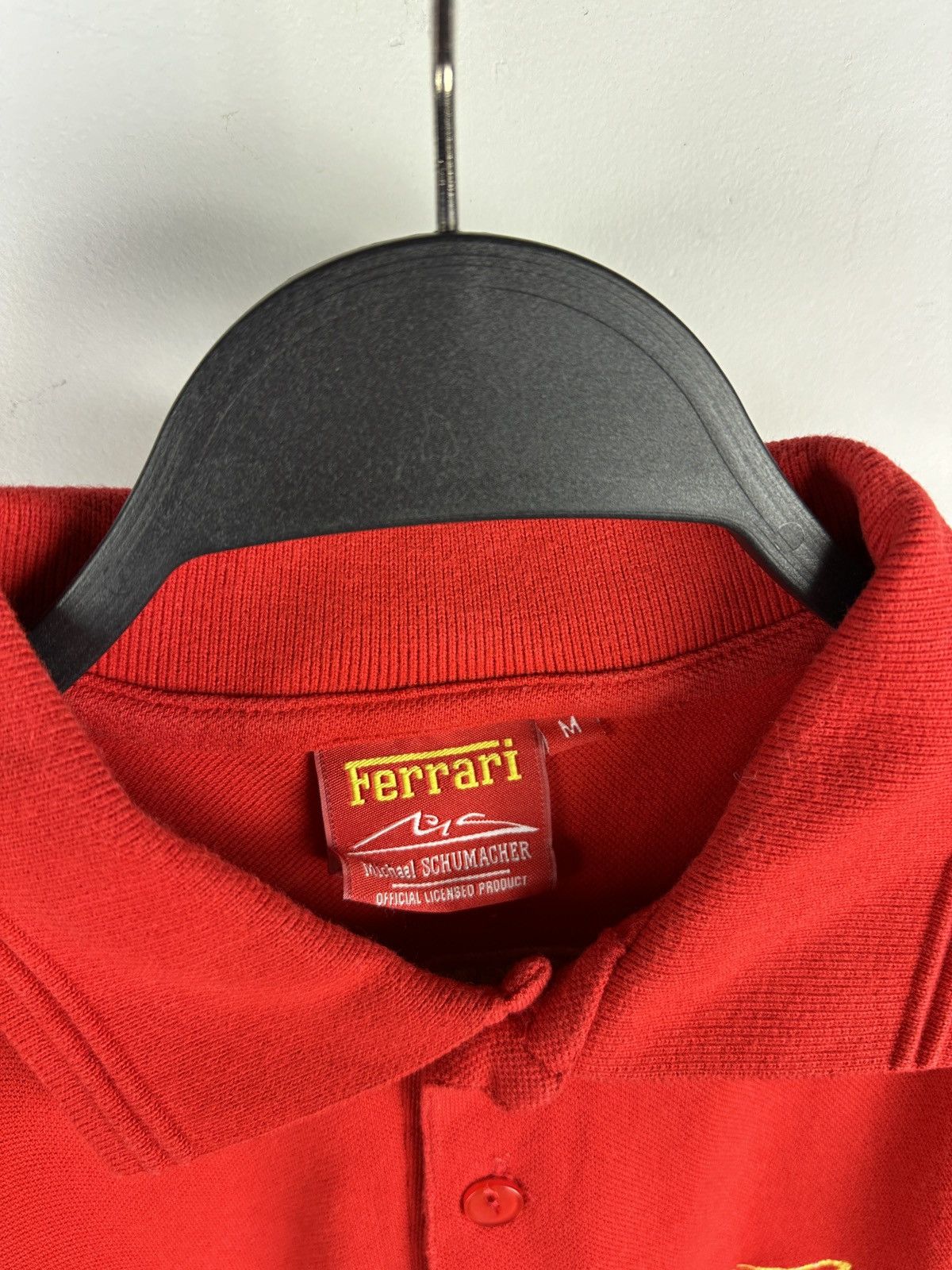Ferrari × Vintage Vintage 90’s Ferrari Michael Schumacher Racing Polo T-shirt Size US M / EU 48-50 / 2 - 7 Thumbnail