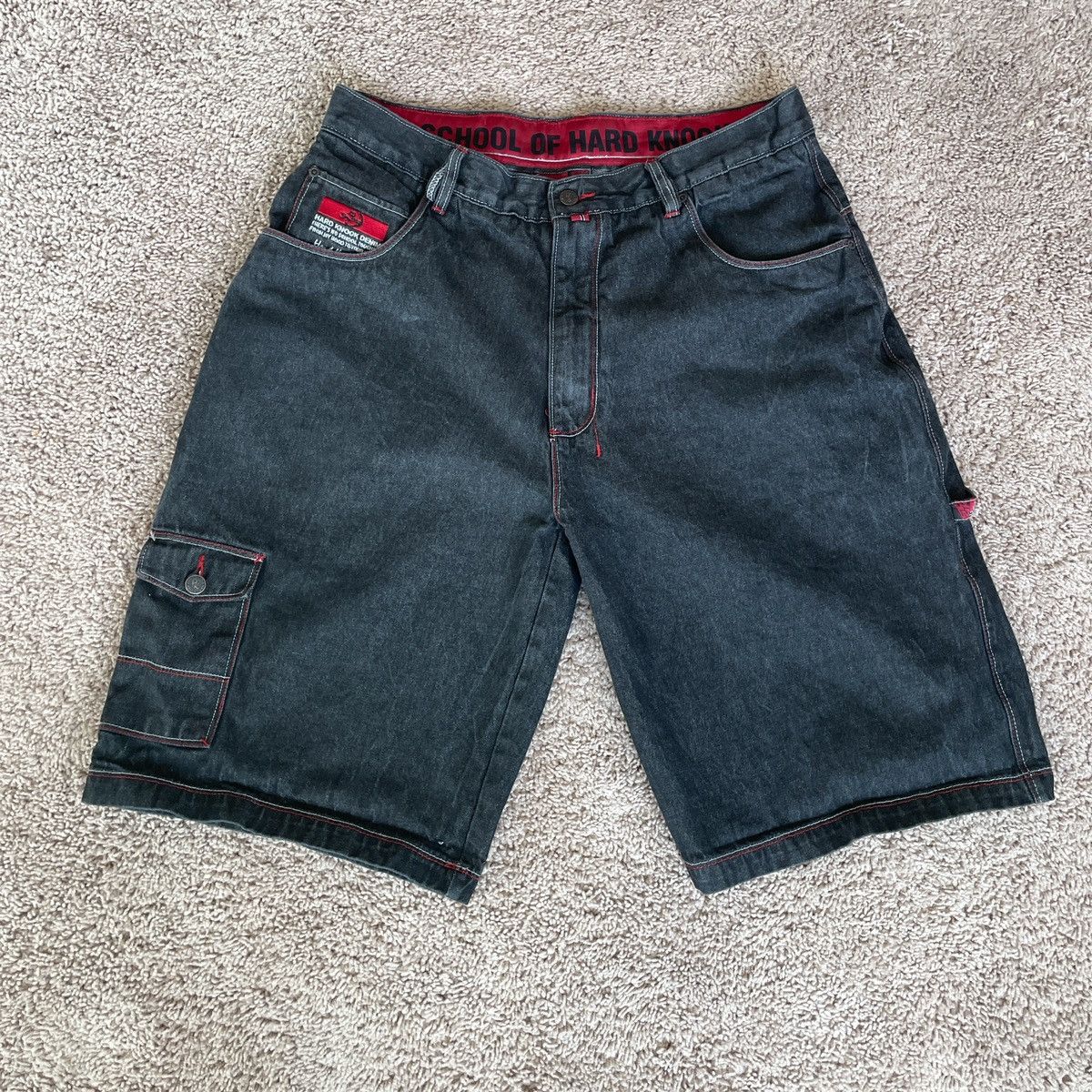 JNCO × Japanese Brand SOHK Black and Red Jorts Size US 36 / EU 52 - 2 Thumbnail
