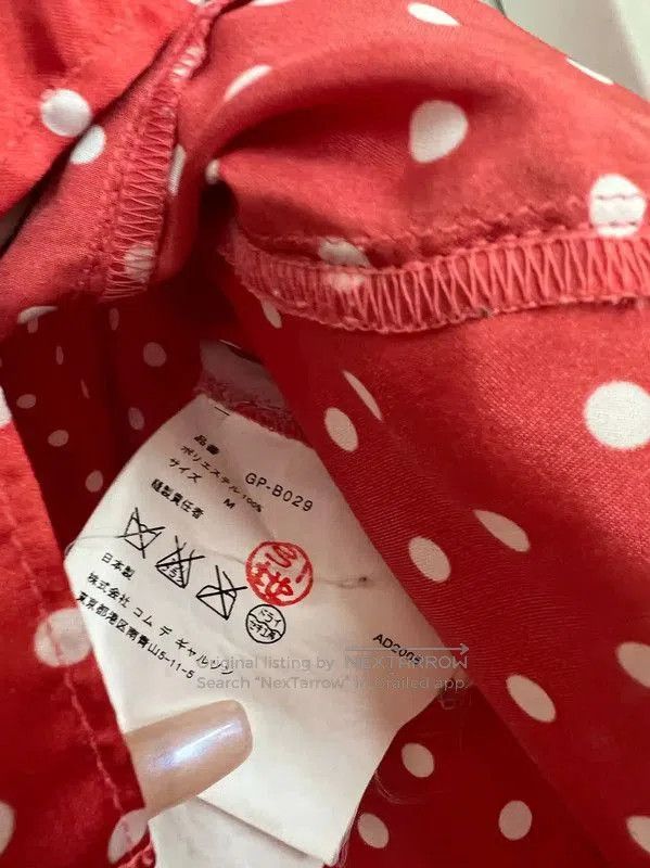 Comme des Garcons COMME des GARÇONS Red Polka Dot Button-Up Shirt . Size M / US 6-8 / IT 42-44 - 2 Thumbnail