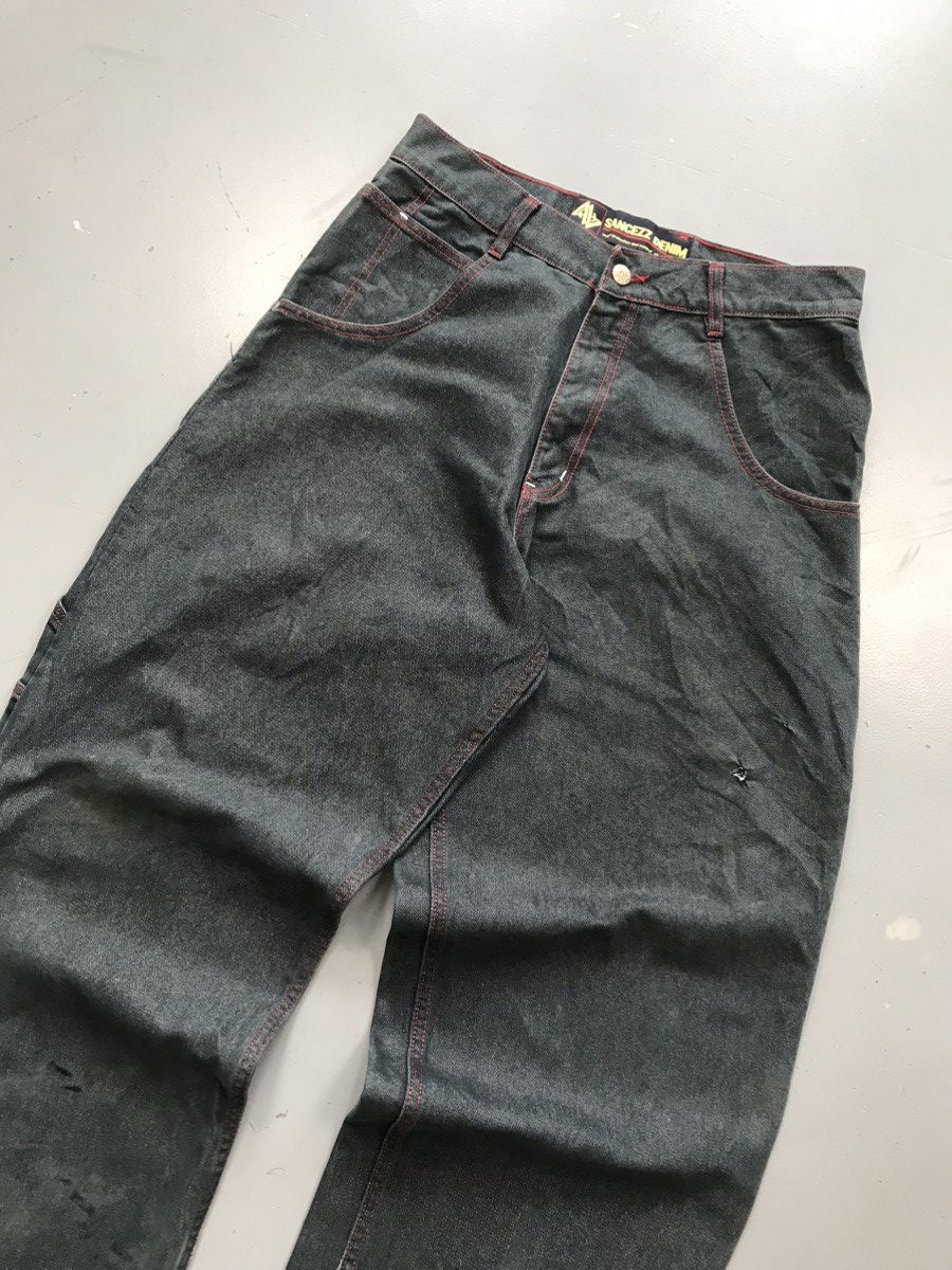 JNCO × Southpole × Vintage Vintage Sancezz SpellOut embroidered carpenter denim Size US 32 / EU 48 - 3 Thumbnail