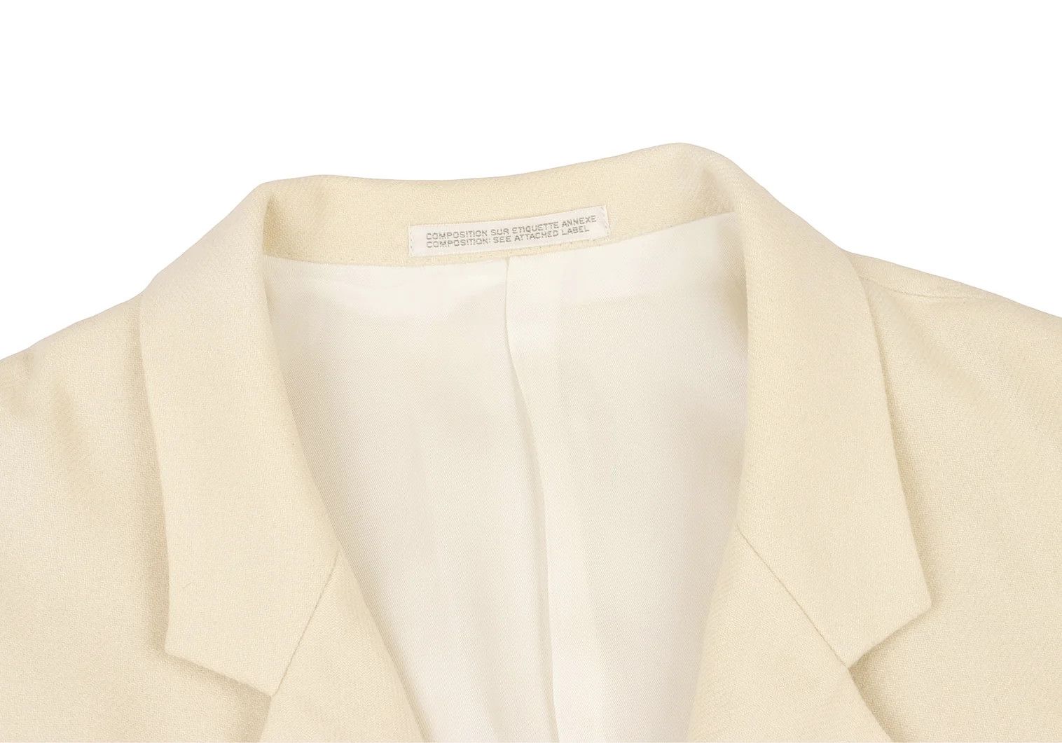 Yohji Yamamoto Yohji Yamamoto Wool 3B Jacket Cream M Size US M / EU 48-50 / 2 - 3 Thumbnail
