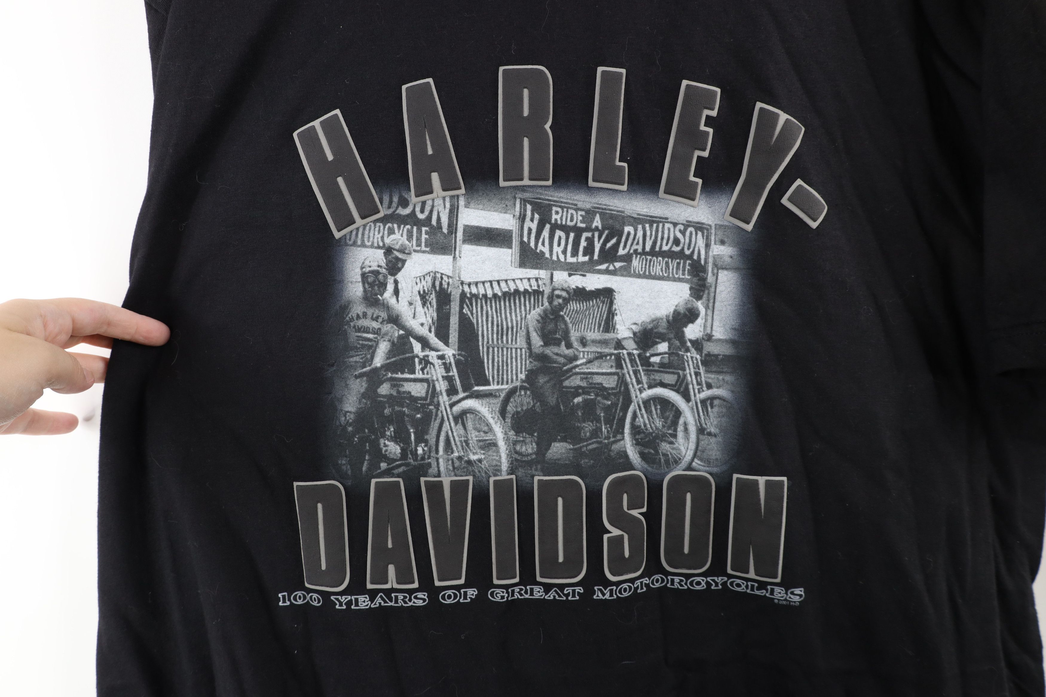 Harley Davidson NOS Y2K 2001 Harley Davidson 100 Year Anniversary T-Shirt Size US XL / EU 56 / 4 - 8 Thumbnail