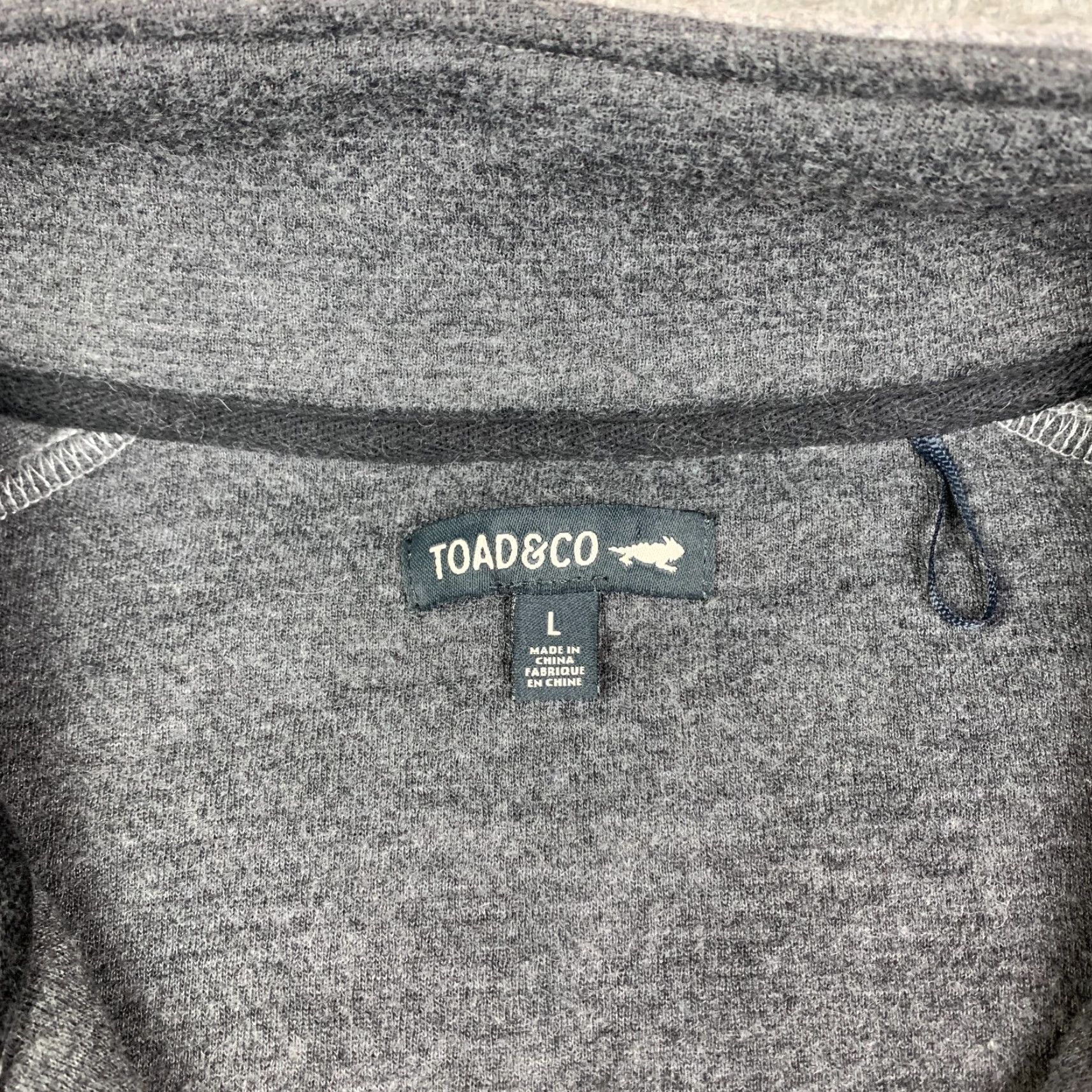 Toad&Co Toad & Co Kennicott Sweater Men's Large Gray Wool Blend 1/4 Zip Pullover Size US L / EU 52-54 / 3 - 3 Thumbnail