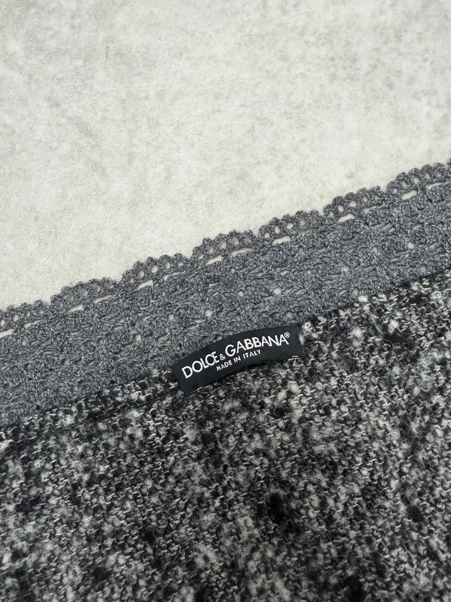 Vintage 2010s Dolce & Gabbana Grey Reversible Scarf Size ONE SIZE - 5 Thumbnail