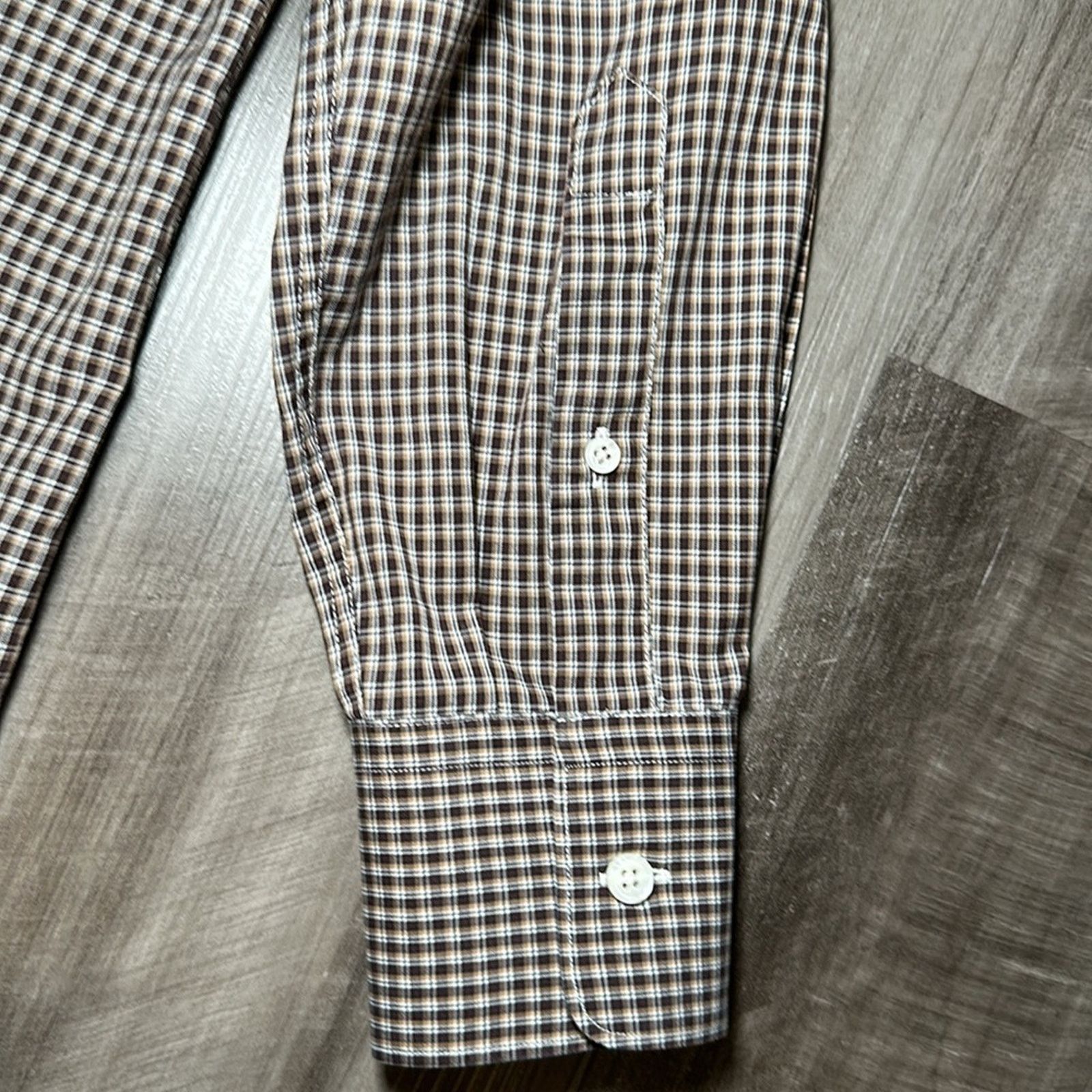 Ermenegildo Zegna Ermenegildo Zegna Brown Checkered Long Sleeve - Medium Size US M / EU 48-50 / 2 - 4 Thumbnail