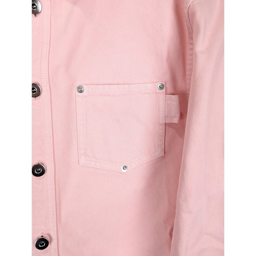 Bottega Veneta o1rshd1 Washed Colorured Denim Shirt in Camelia Size US M / EU 48-50 / 2 - 3 Thumbnail
