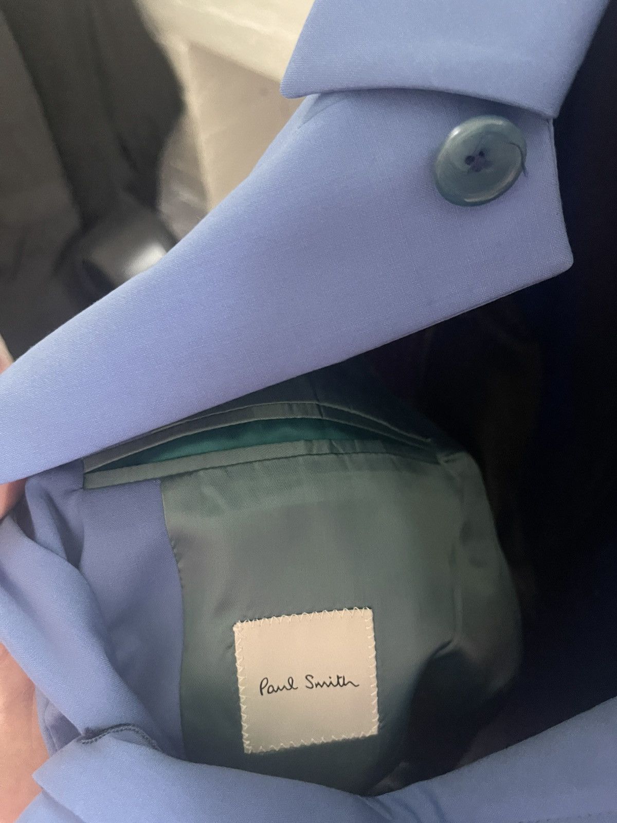 Paul Smith Cornflower Blue Wool Shirt Jacket Size US L / EU 52-54 / 3 - 10 Thumbnail