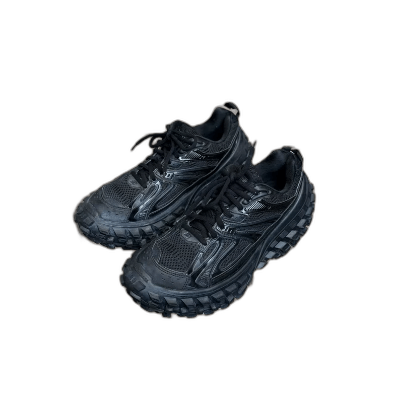 Balenciaga Balenciaga Tire Shoes in Distressed Black Size US 8 / EU 41 - 1 Thumbnail