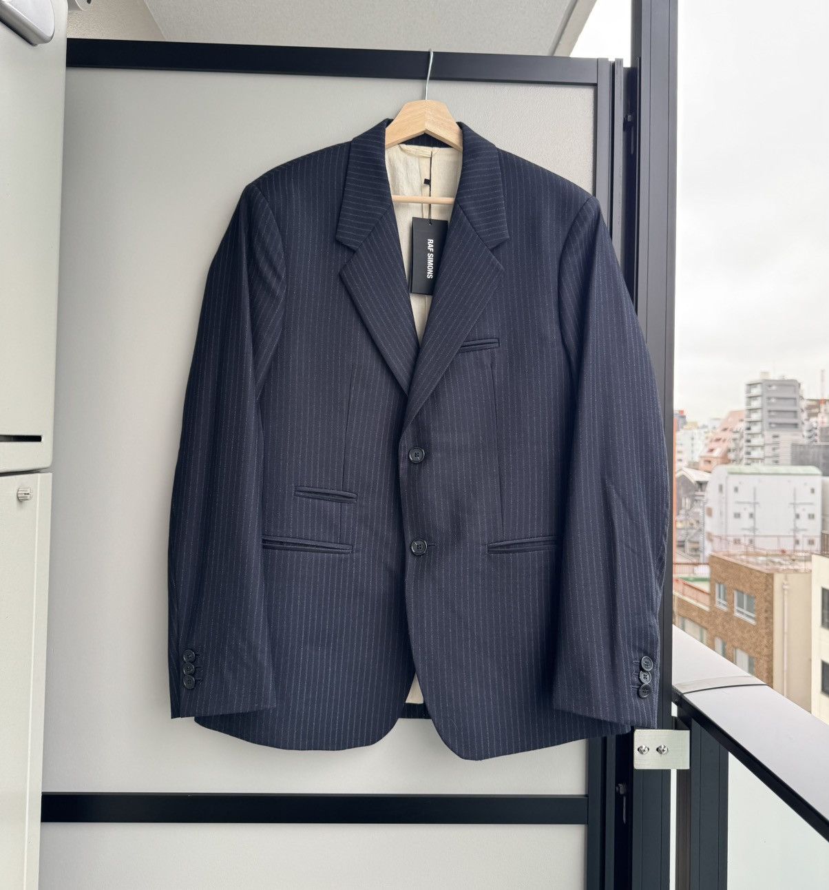 Raf Simons RAF SIMONS Pinstripe Blazer - 20SS Size 50R - 4 Thumbnail