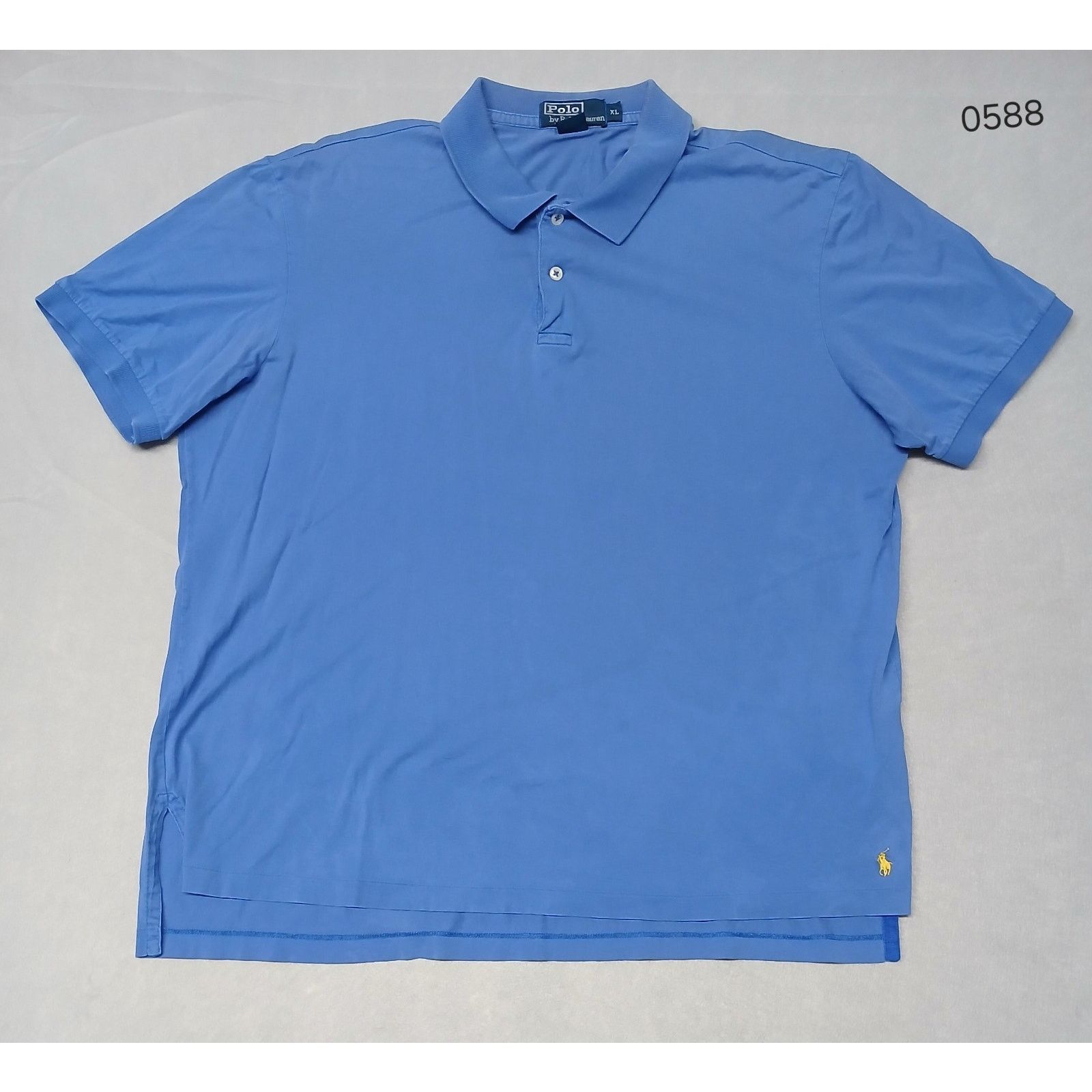 Ralph Lauren Polo Ralph Lauren (XL) Blue Pima Cotton Button Collar Shirt Size US XL / EU 56 / 4 - 1 Thumbnail