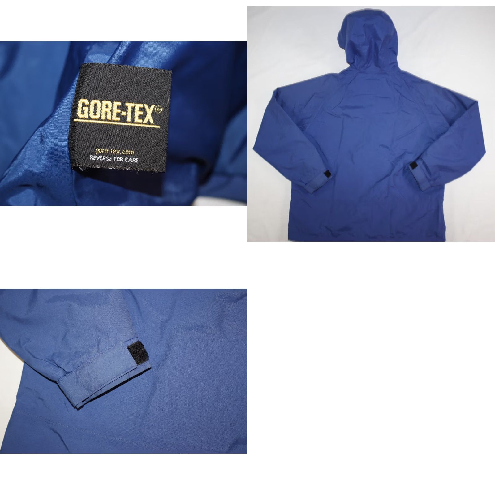Vintage Cabela's Jacket Men's S Gore Tek Shell Rain Windbreaker Hooded Blue Size US 29 - 8 Thumbnail
