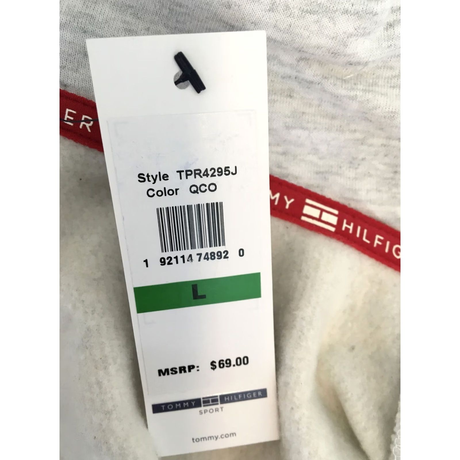 Tommy Hilfiger VINTAGE Tommy Hilfiger Hoodie Mens L Gray Full Zip Spell Out Sweatshirt NWT Size US L / EU 52-54 / 3 - 7 Thumbnail