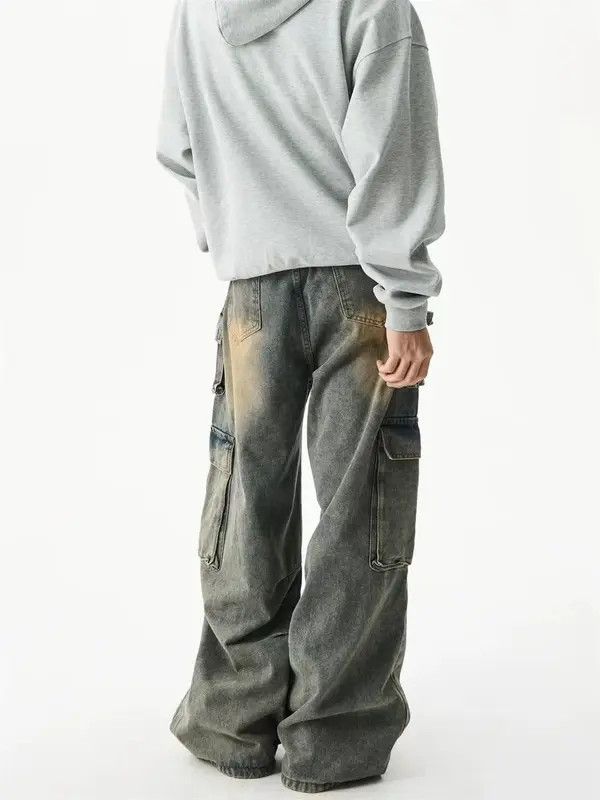 VIBE Vintage High Street Hip Hop Multi-Pocket Jeans Size US 32 / EU 48 - 6 Thumbnail