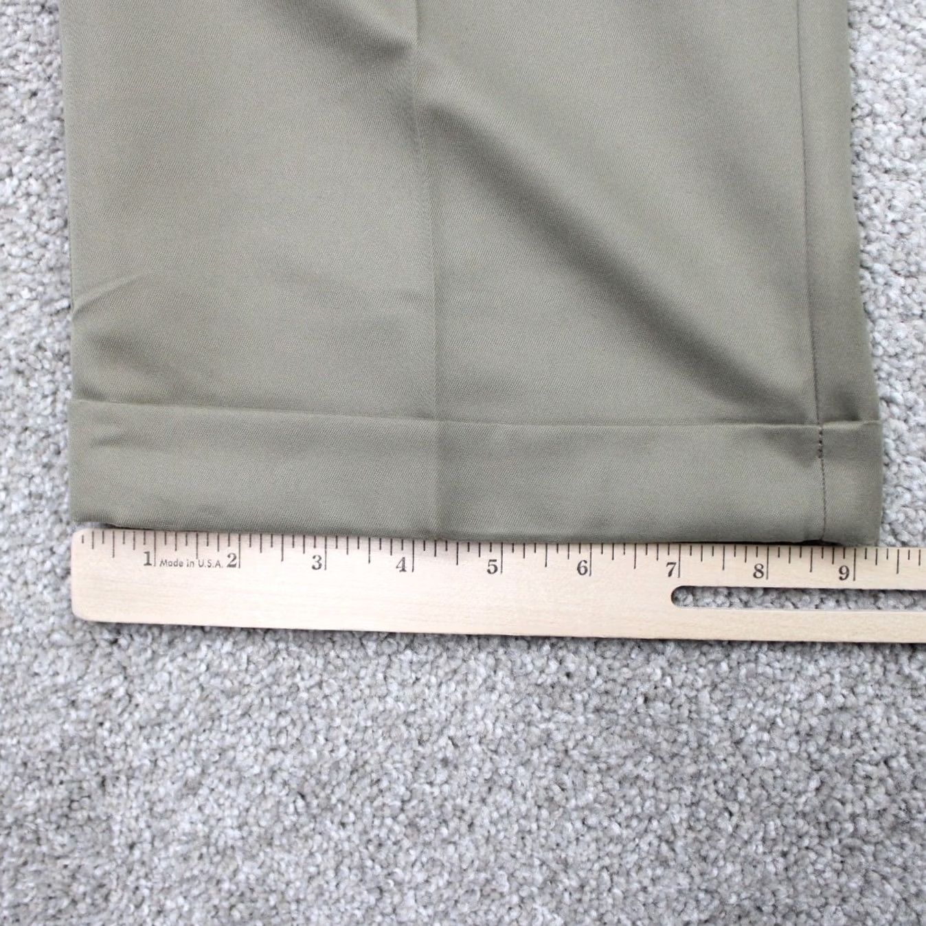 Savane Savane Mens 38x29 Khakis Pants Beige Polyester NWT Regular Cuffed Front Pleated Stretch Upscale Dress Casual Slant Pockets Men Size US 38 / EU 54 - 5 Thumbnail