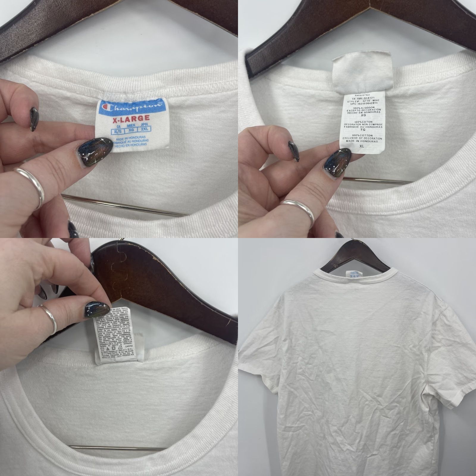Champion VINTAGE Champion Shirt Mens XL White Big Embroidered Logo Solid Tee Y2K Size US XL / EU 56 / 4 - 8 Thumbnail