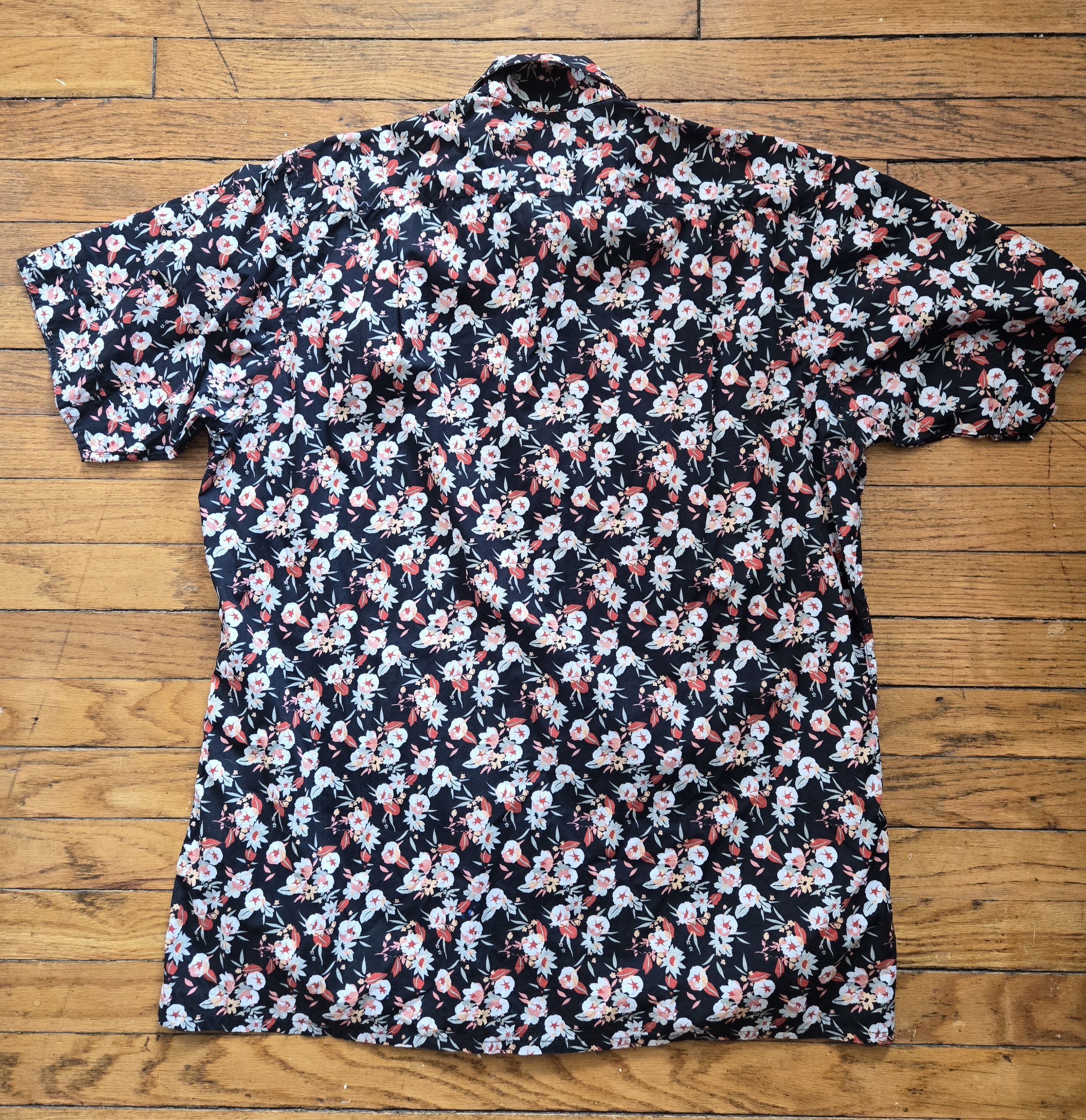 Vintage Vtg Maus & Hoffman L Black Floral Collared Made in USA Size US L / EU 52-54 / 3 - 5 Thumbnail