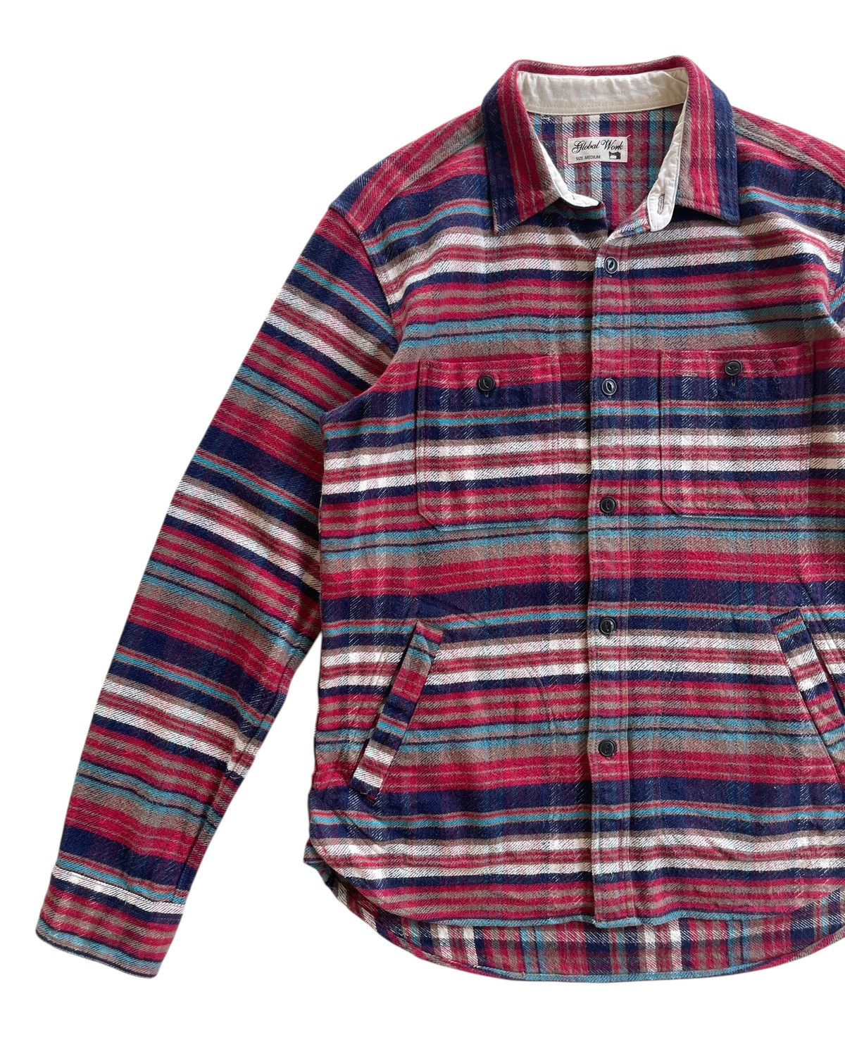 Global Work Global Work Japan Stripe Flannel Work Shirts Size US S / EU 44-46 / 1 - 3 Thumbnail