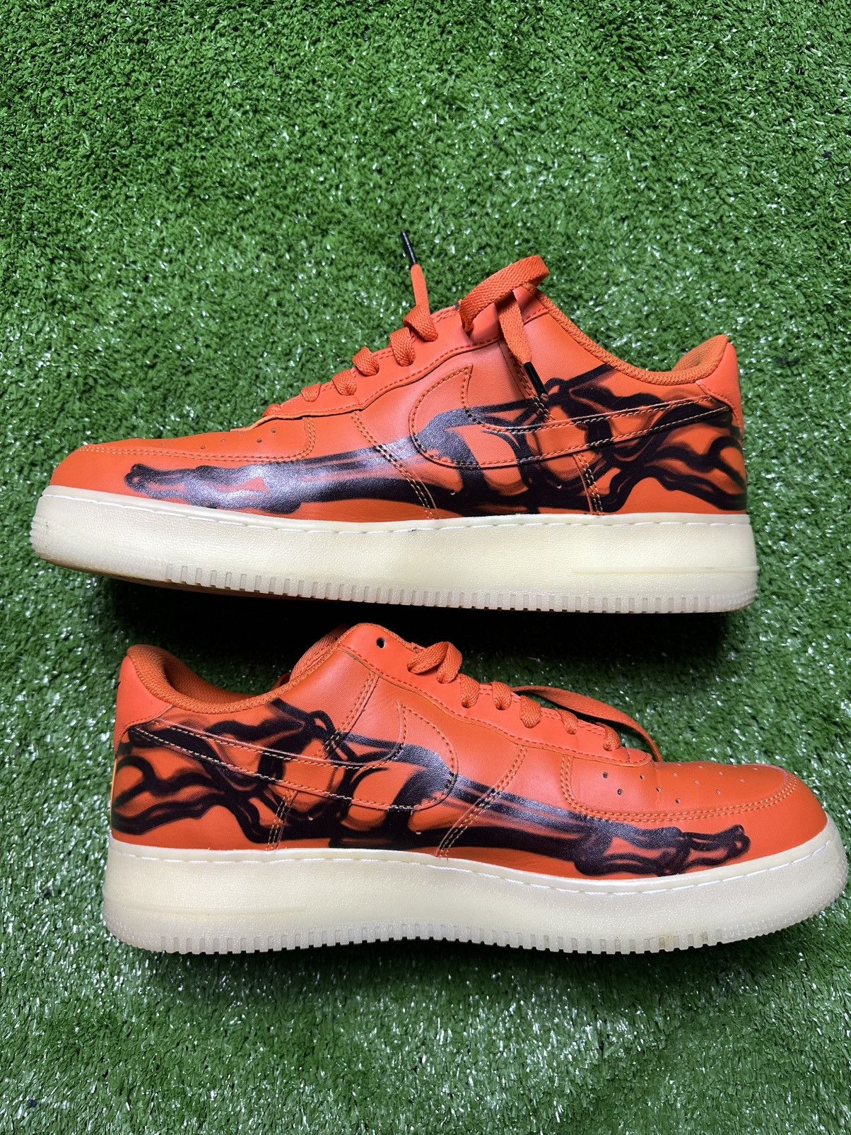 2020 Nike Air Force Low Orange Skeleton Halloween