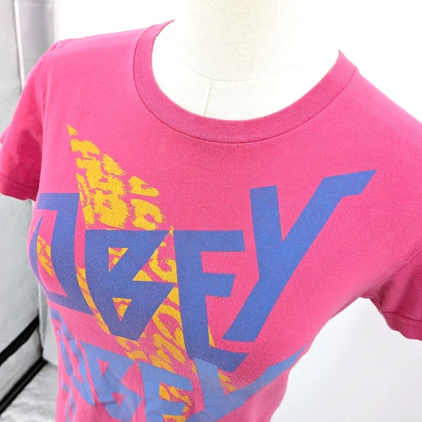 Obey OBEY Pink Logo Print Cotton T-Shirt Streetwear Graphic Tee Womens S Size S / US 4 / IT 40 - 5 Thumbnail