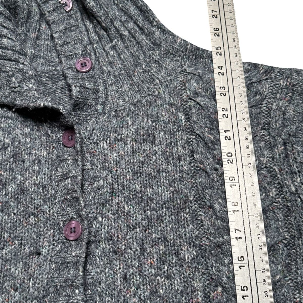 L.L. Bean LL Bean Cardigan Women M Wool Blend Cable Knit Sweater Size M / US 6-8 / IT 42-44 - 5 Thumbnail