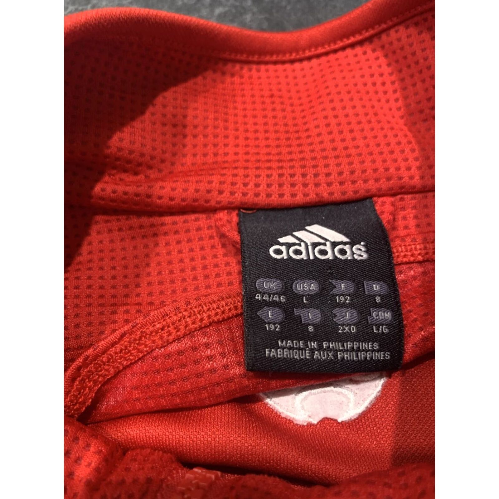 Adidas ADIDAS Track Jacket Mens Large L Red Full Zip Athleisure Soccer Football Size US L / EU 52-54 / 3 - 7 Thumbnail