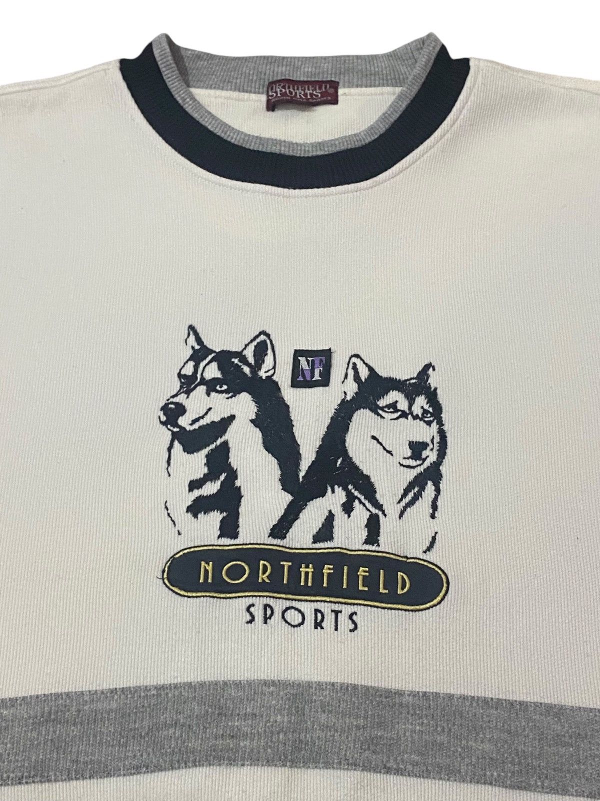 Japanese Brand × Vintage VINTAGE NORTHFIELD SPORTS WOLF EMBEROIDERY CREW NECK Size US L / EU 52-54 / 3 - 4 Thumbnail
