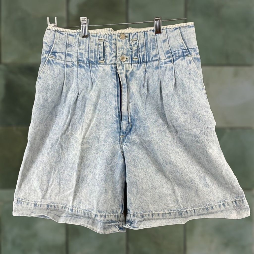 Vintage VINTAGE Gitano Womens Shorts 7/8 High Rise Pleated Denim 80s 90s Blue Adult Regular Size 28 in Waist Womens Size 28" / US 6 / IT 42 - 1 Thumbnail