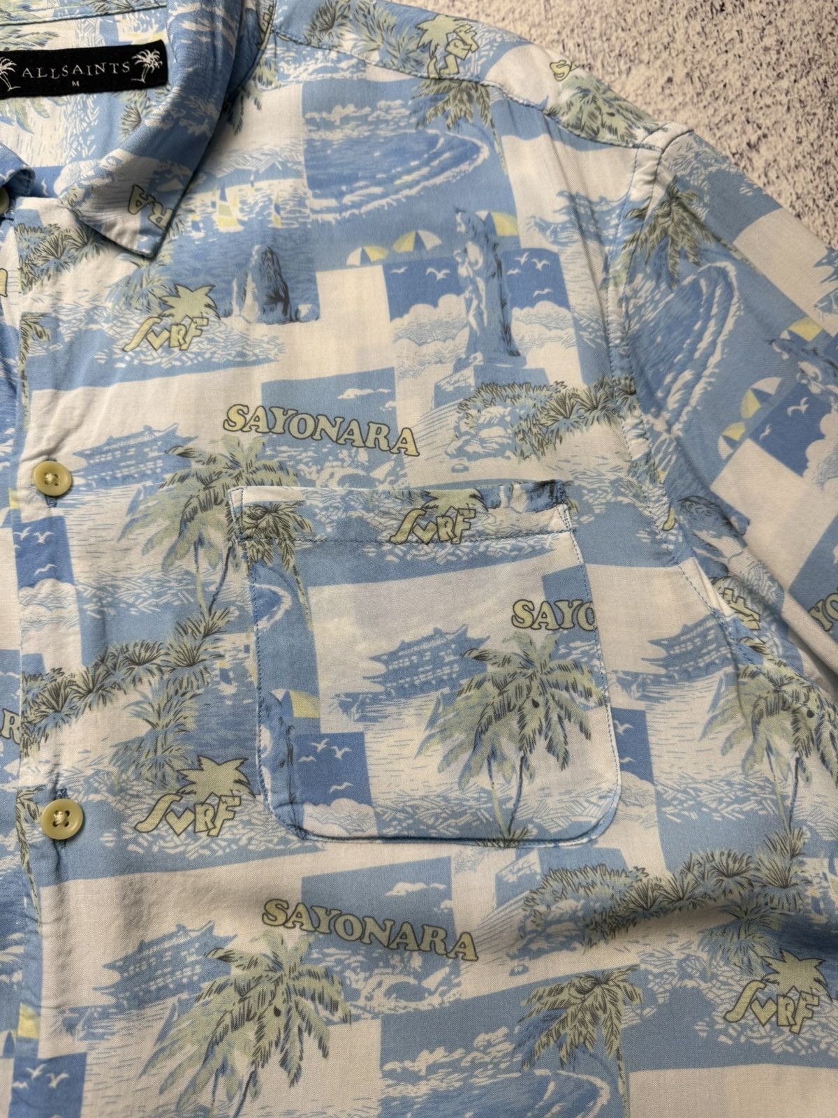 Allsaints Vintage Allsaints Viscose Y2K Hawaii Shirt Size US M / EU 48-50 / 2 - 12 Thumbnail