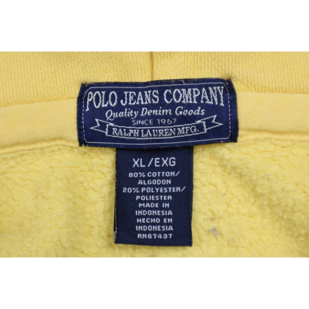 Polo Ralph Lauren Vintage Polo Jeans Co Ralph Lauren Yellow Hoodie Sz XL Size US XL / EU 56 / 4 - 2 Thumbnail