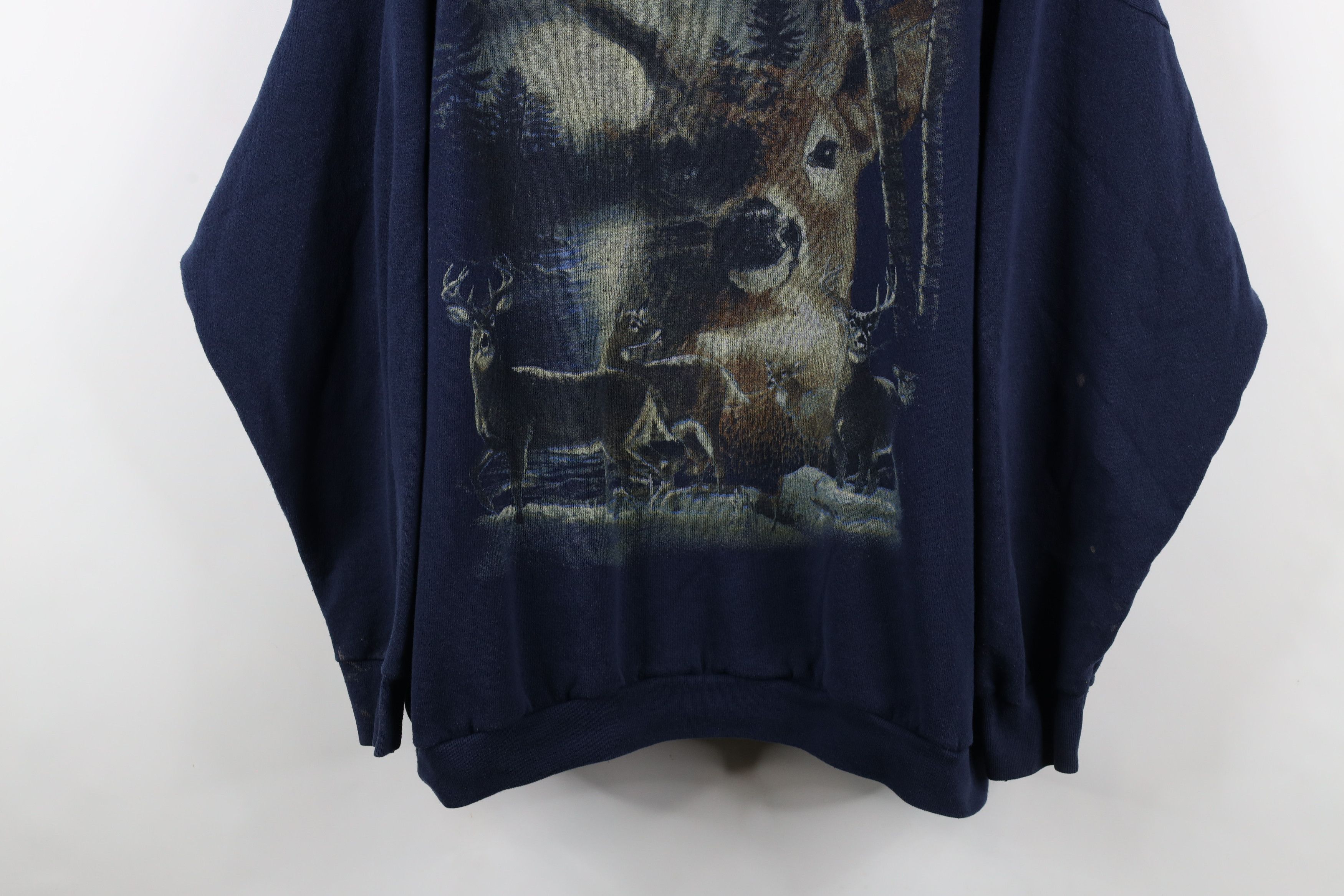 Vintage Vintage 90s Streetwear Nature Deer Buck Sweatshirt 3XL USA Size US XXL / EU 58 / 5 - 3 Thumbnail