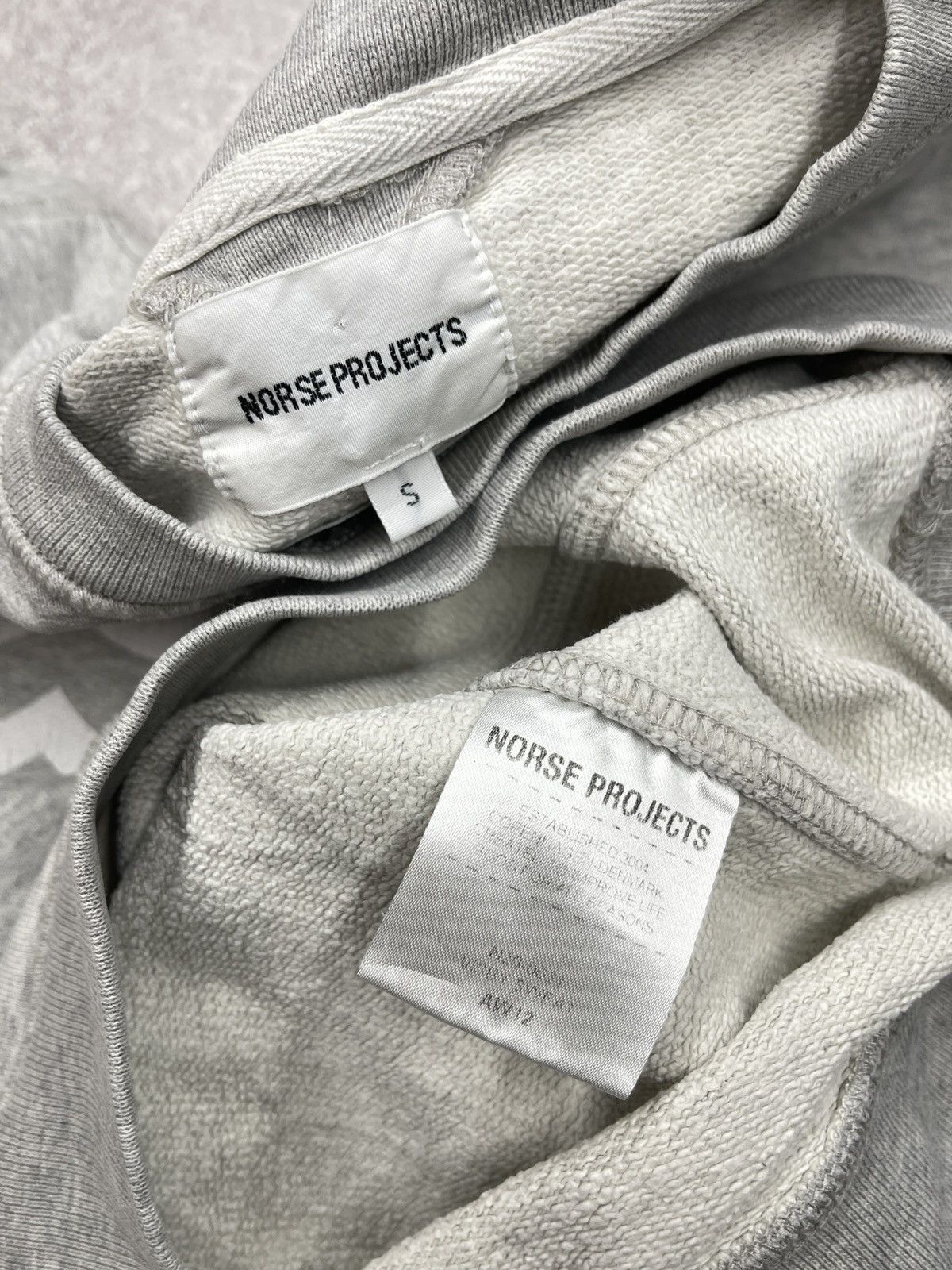 Norse Projects Mens Norse Projects Visby Sweatshirt Grey Big Logo Size US S / EU 44-46 / 1 - 8 Thumbnail