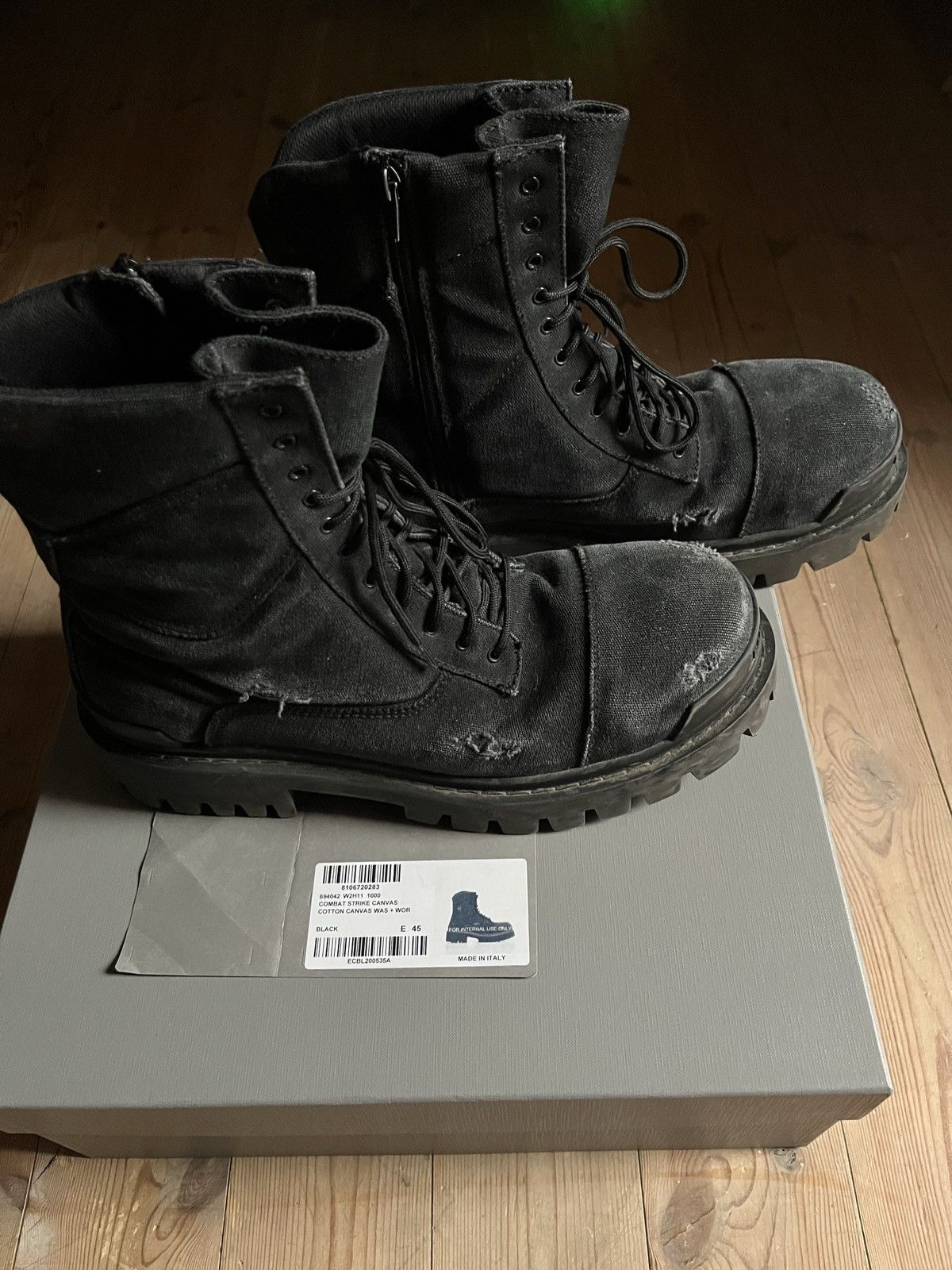 Balenciaga Canvas Strike Boots ( OG PAIR )
