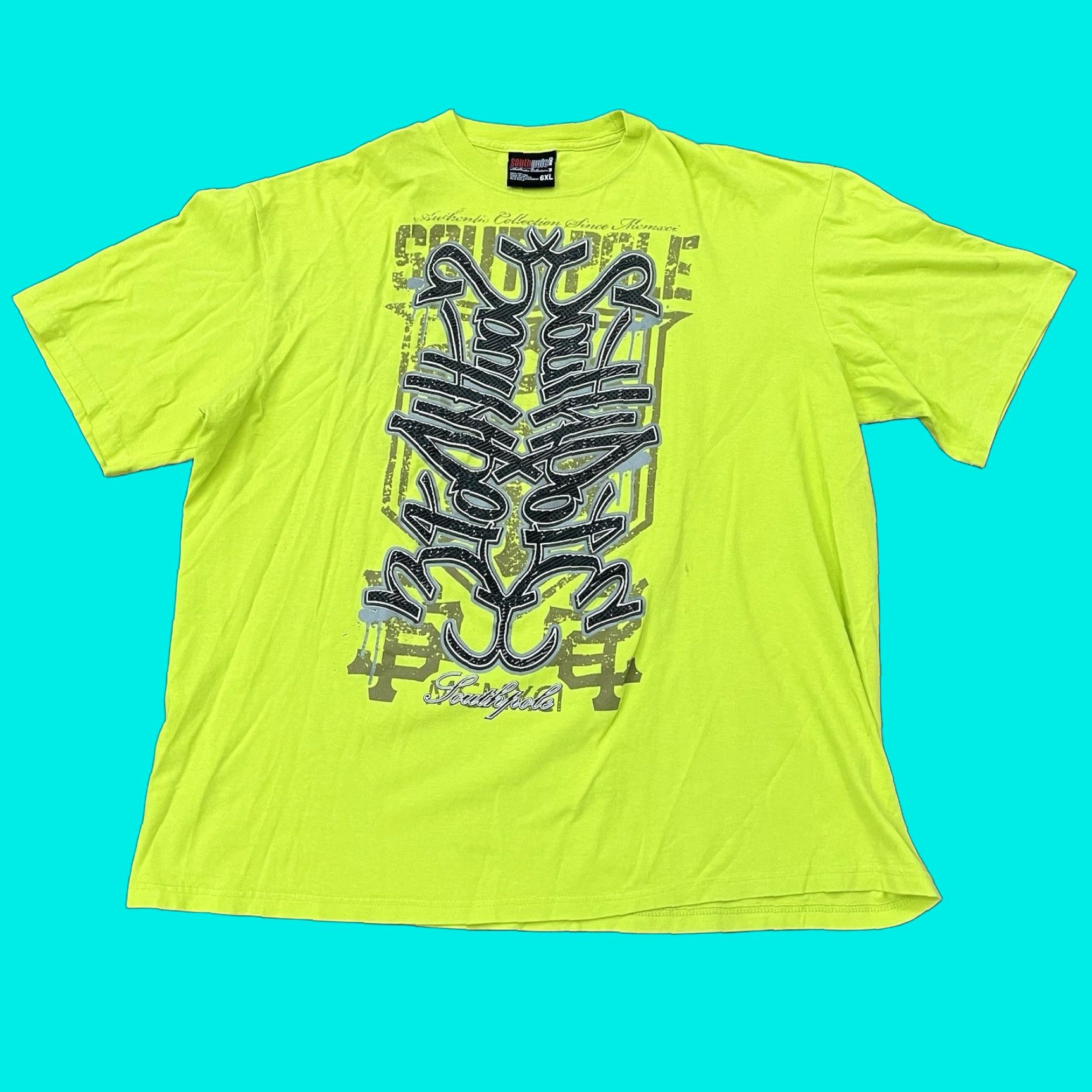 Southpole VINTAGE Southpole T-Shirt Graphic Print 3XL Unisex Adults Green Crew Neck Short Sleeve Size US XXL / EU 58 / 5 - 1 Thumbnail