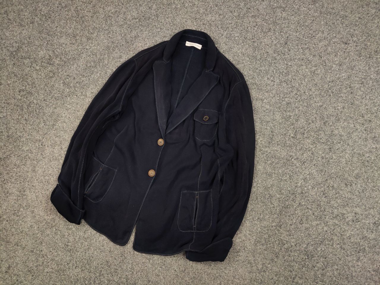 Brunello Cucinelli Brunello Cucinelli premium design classic Cotton Navy Blazer Size XL / US 12-14 / IT 48-50 - 3 Thumbnail