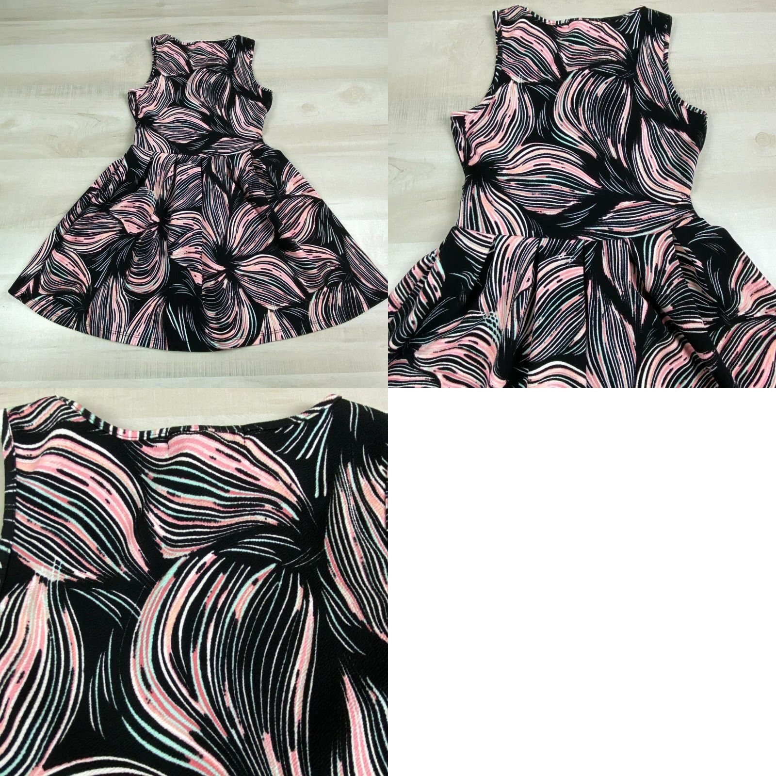 Pinko SO RAD Womens Dress Medium Juniors Black Pink Fit Flare Open Stomach New Size M / US 6-8 / IT 42-44 - 8 Thumbnail