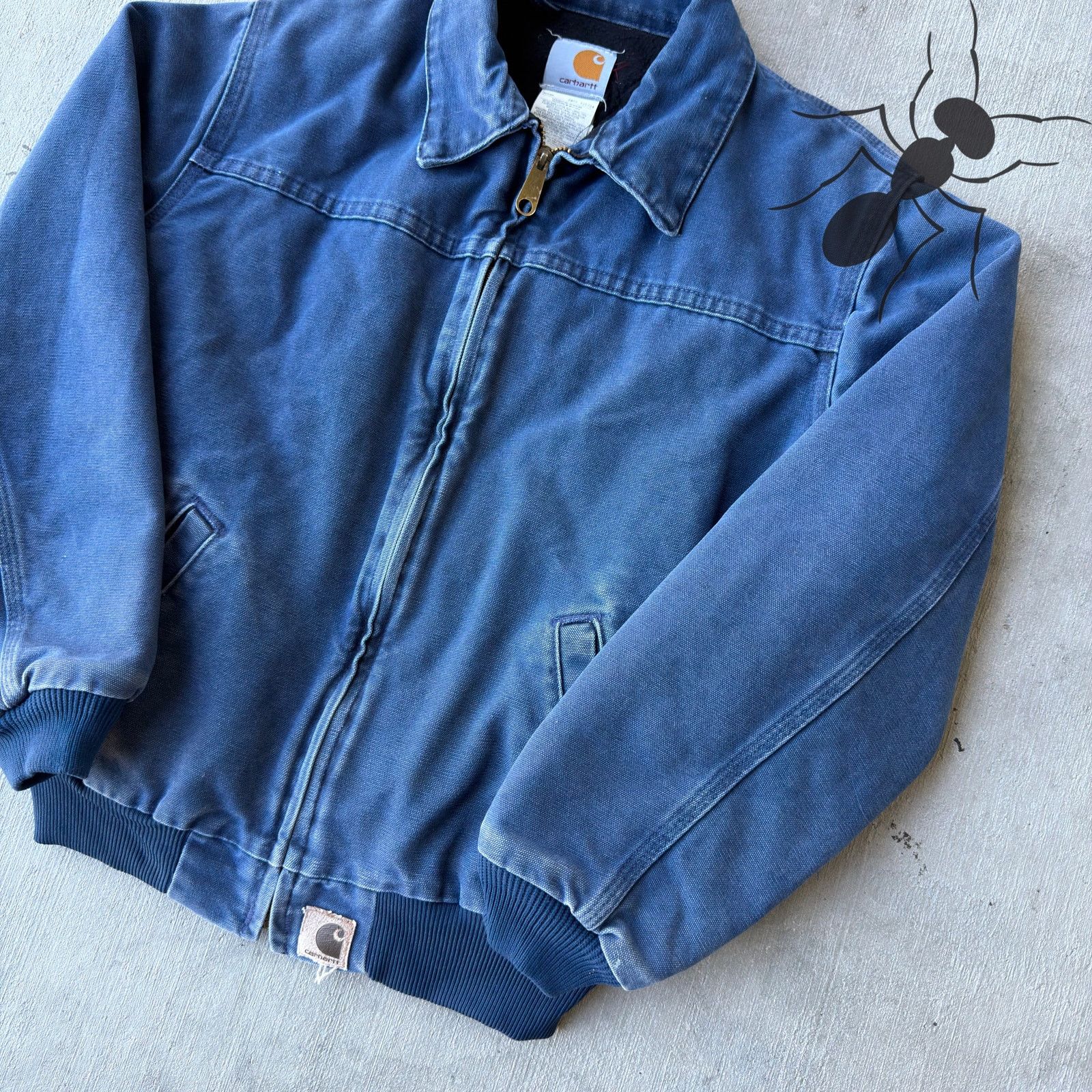Carhartt × Vintage Carhartt YOUTH Y02 BLU blue Santa Fe work wear jacket Size US XS / EU 42 / 0 - 4 Thumbnail