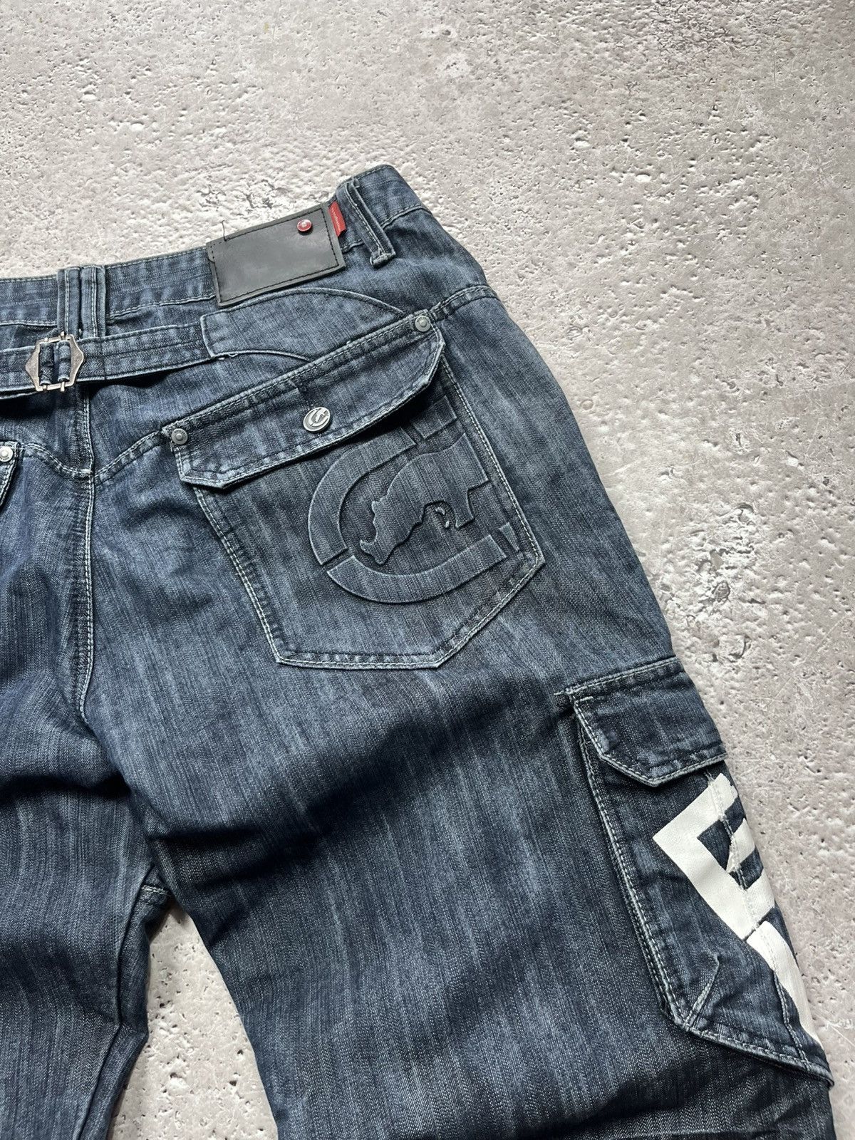 Ecko Unltd. Ecko Unlimited Y2K Cargo Jeans W34 L30 Buckle Strap Baggy Size US 34 / EU 50 - 6 Thumbnail