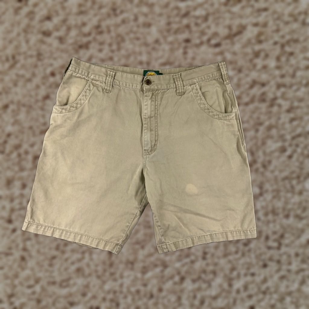 Vintage Cabela's Men Shorts Cargo Hammer Loop 38 Beige Cotton Twill Workwear Size US 38 / EU 54 - 1 Thumbnail