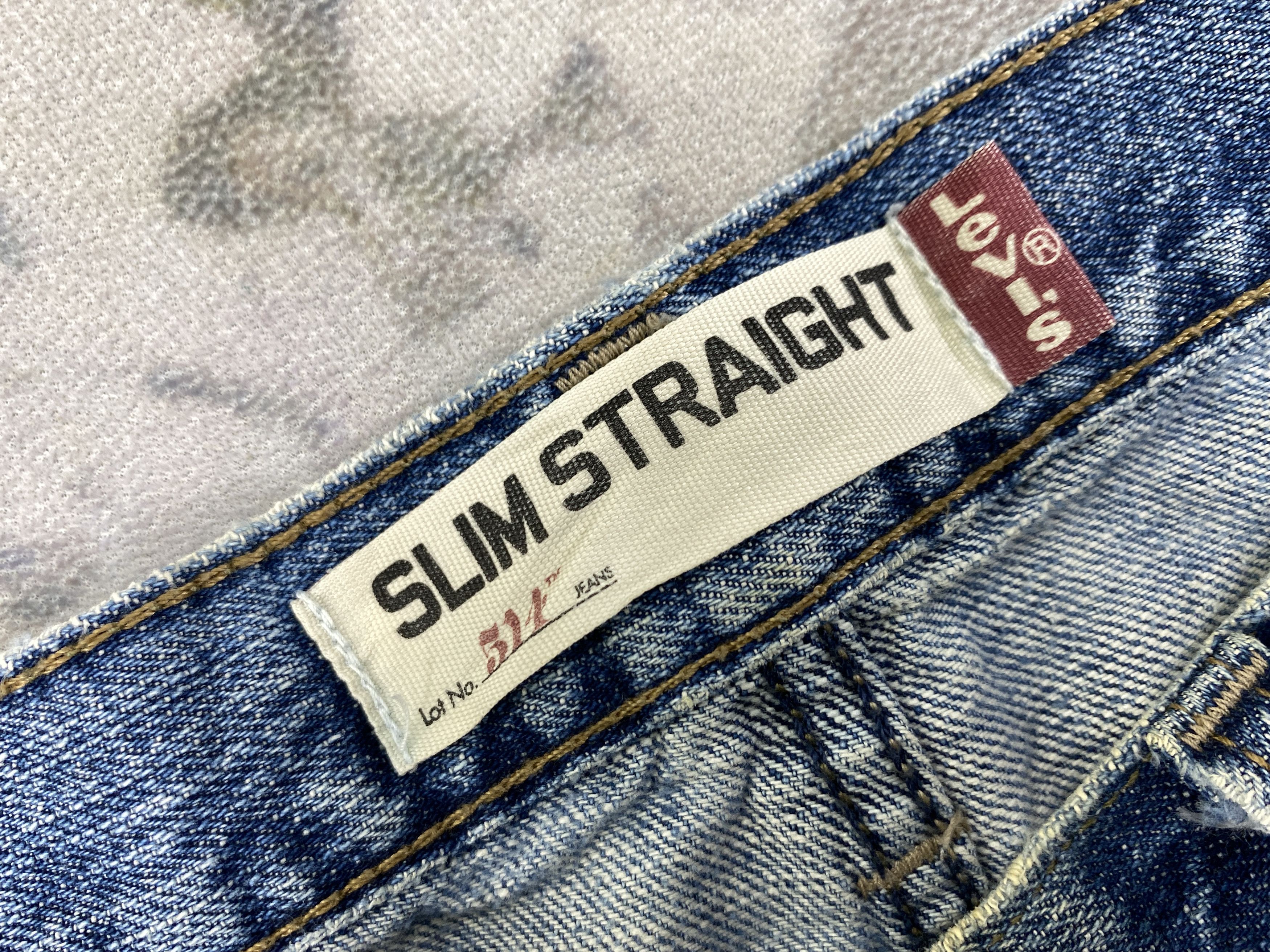 Levi's Distressed Blue Levi's 514 Jeans 33x32 Denim -JN2124 Size US 33 - 12 Thumbnail
