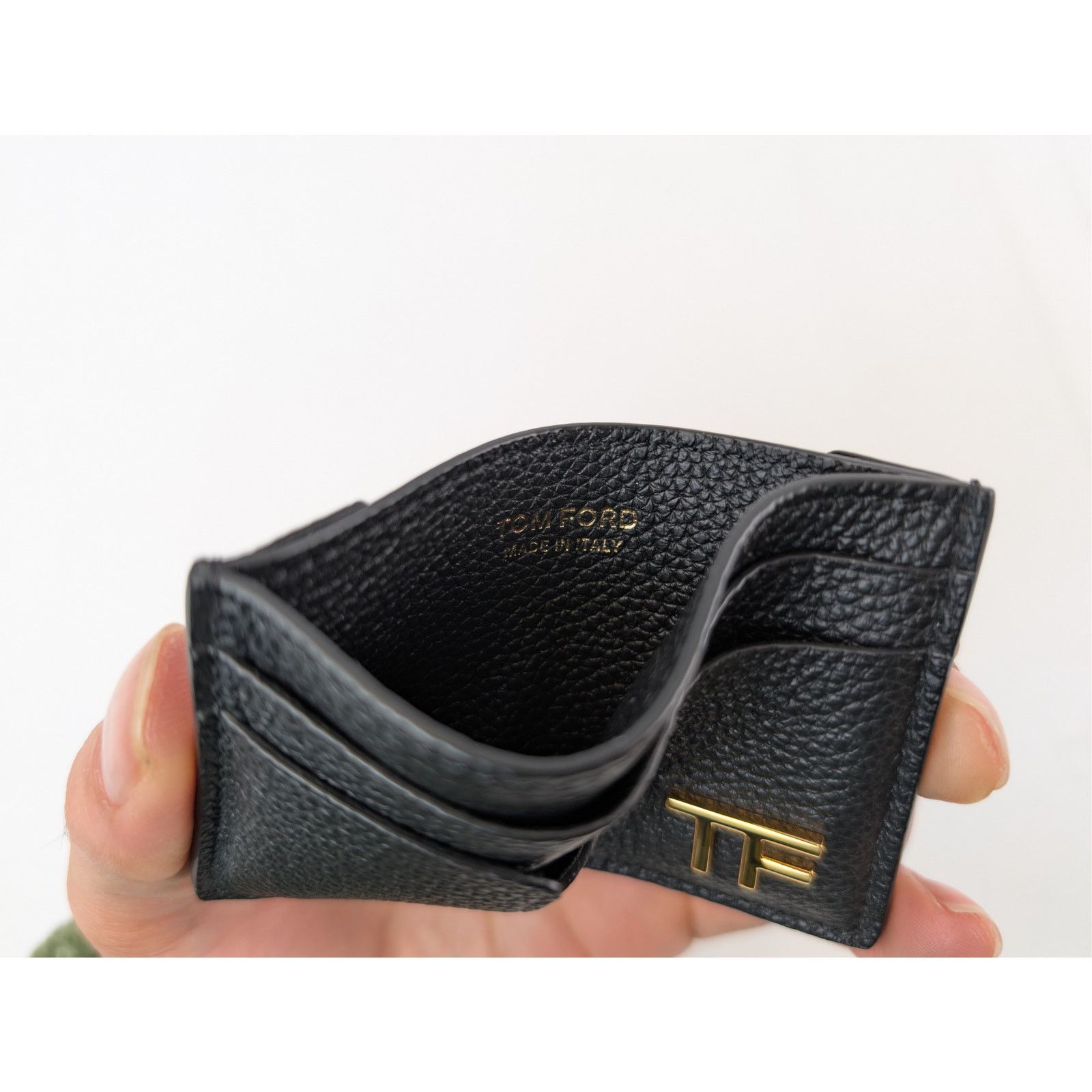 Tom Ford o1rshd1 Size: OS / Grain Leather Card Holder / Wallet Black Size ONE SIZE - 9 Thumbnail
