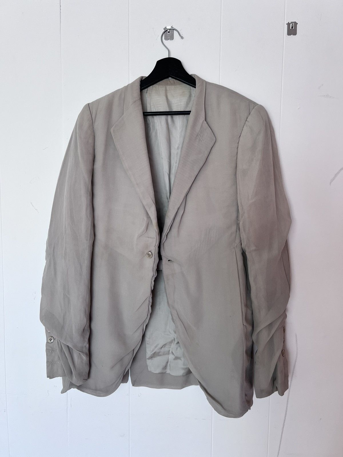 Rick Owens Rick Owens Pearl Silk Blazer Size XXL / US 16-18 / IT 52-54 - 1 Thumbnail