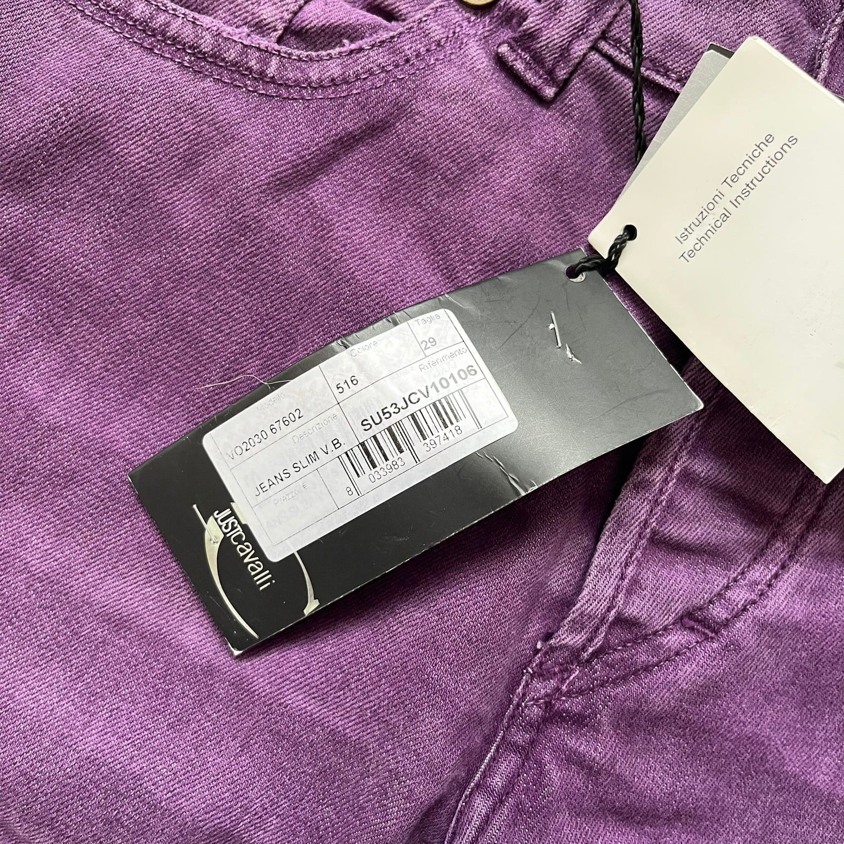 Just Cavalli Just Cavalli 2010's Purple Slim Jeans Size US 29 - 9 Thumbnail