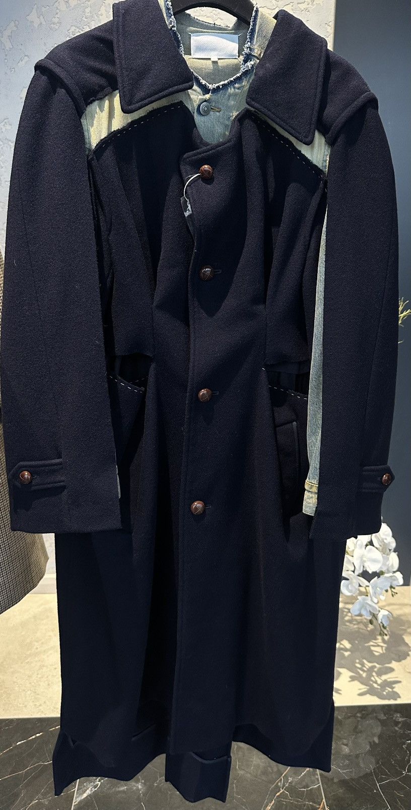 Maison Margiela Margiela deconstructed coat jacket cape denim wool womens 38 Size XS / US 0-2 / IT 36-38 - 7 Thumbnail