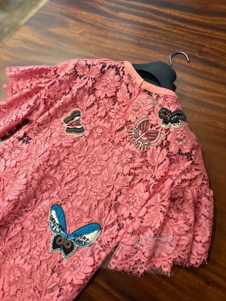 Valentino Valentino Heavy Butterfly Beaded Dress Size S / US 4 / IT 40 - 5 Thumbnail