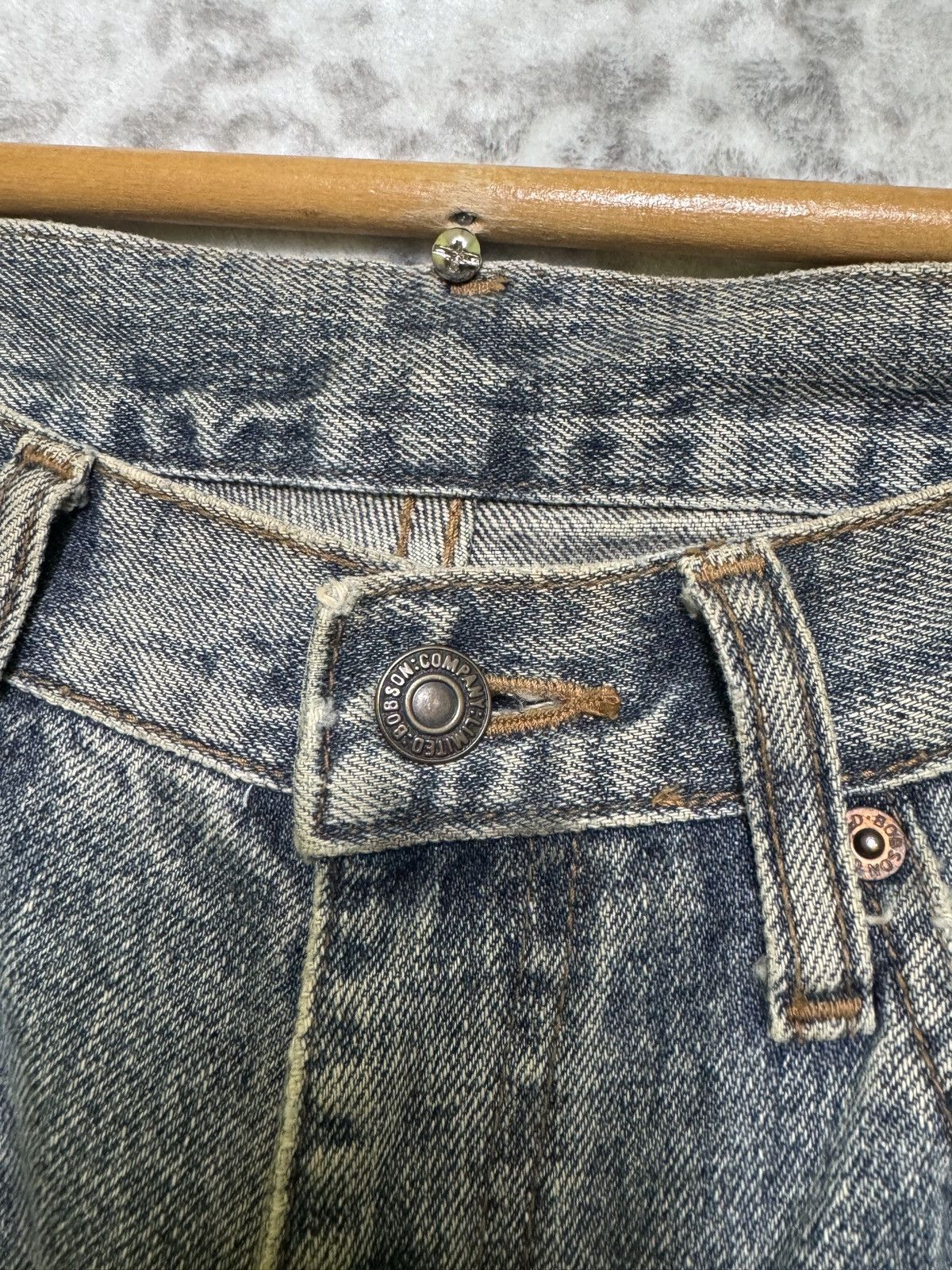 Japanese Brand Flared BOBSON COMPANY Stone Wash Bootcut Denim Size US 29 - 8 Thumbnail