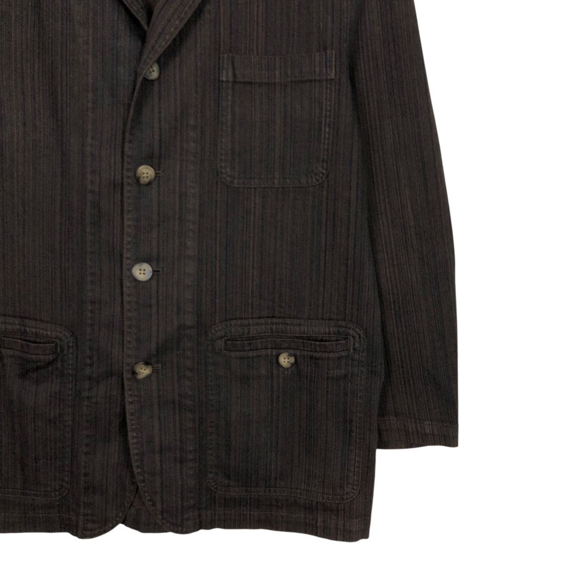 Issey Miyake 📌Vintage Hickory Chore Work Jacket Navy Blue Japan Made Size US M / EU 48-50 / 2 - 6 Thumbnail