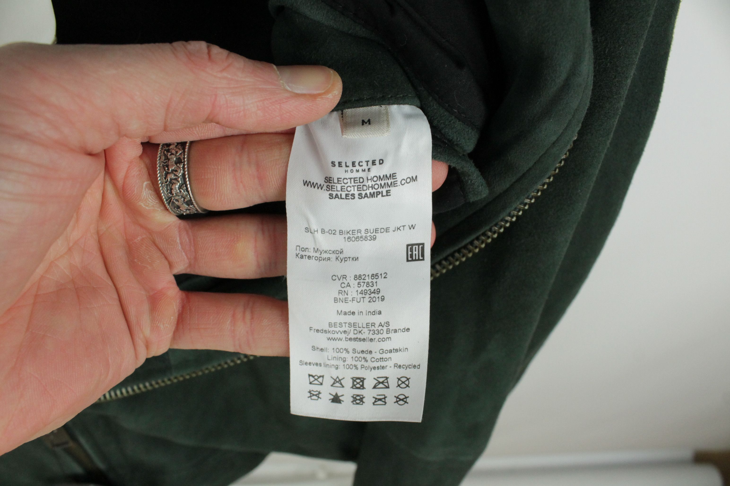 Selected Homme Selected Homme The Iconic Biker Green Suede Leather Jacket Size US L / EU 52-54 / 3 - 9 Thumbnail